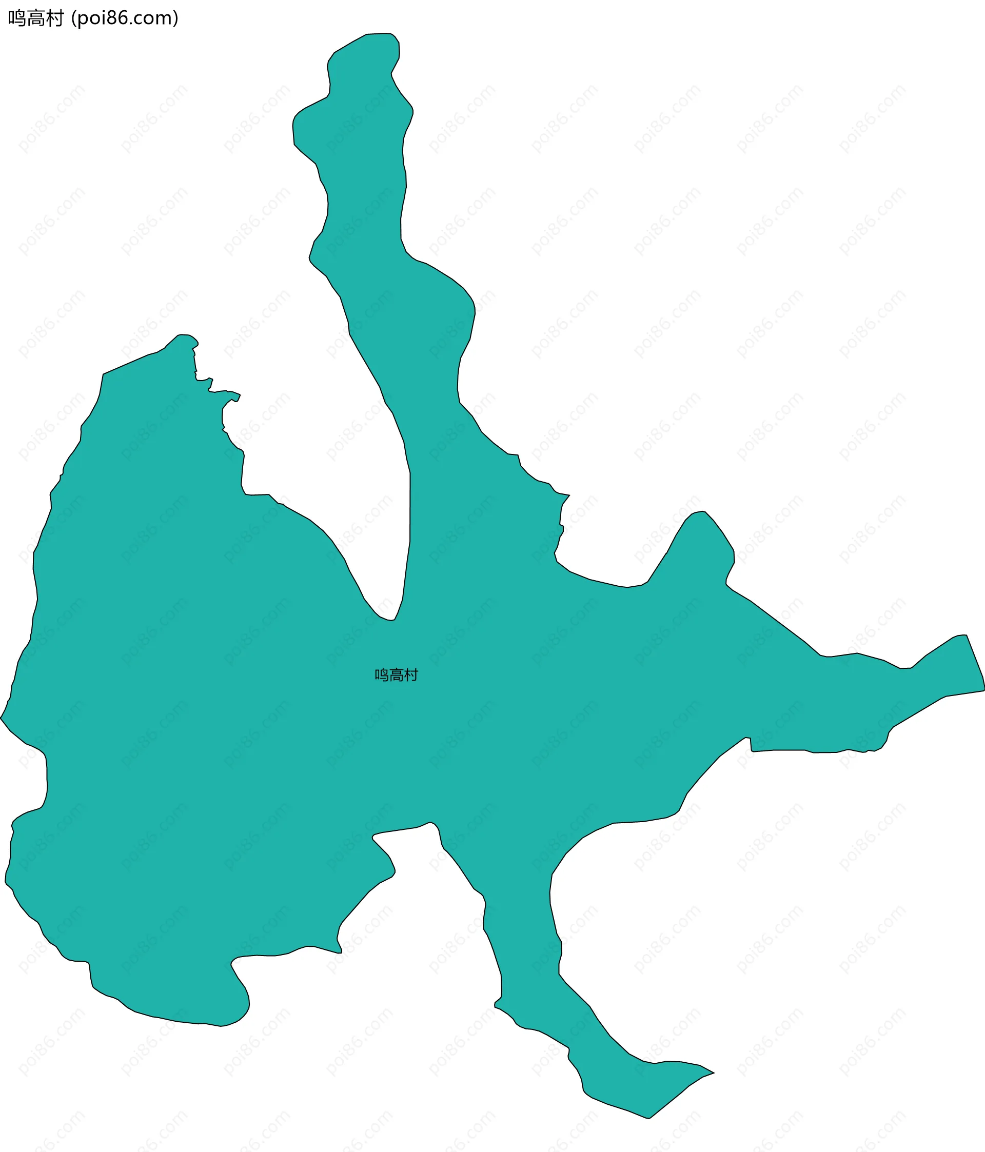 鸣高村边界地图