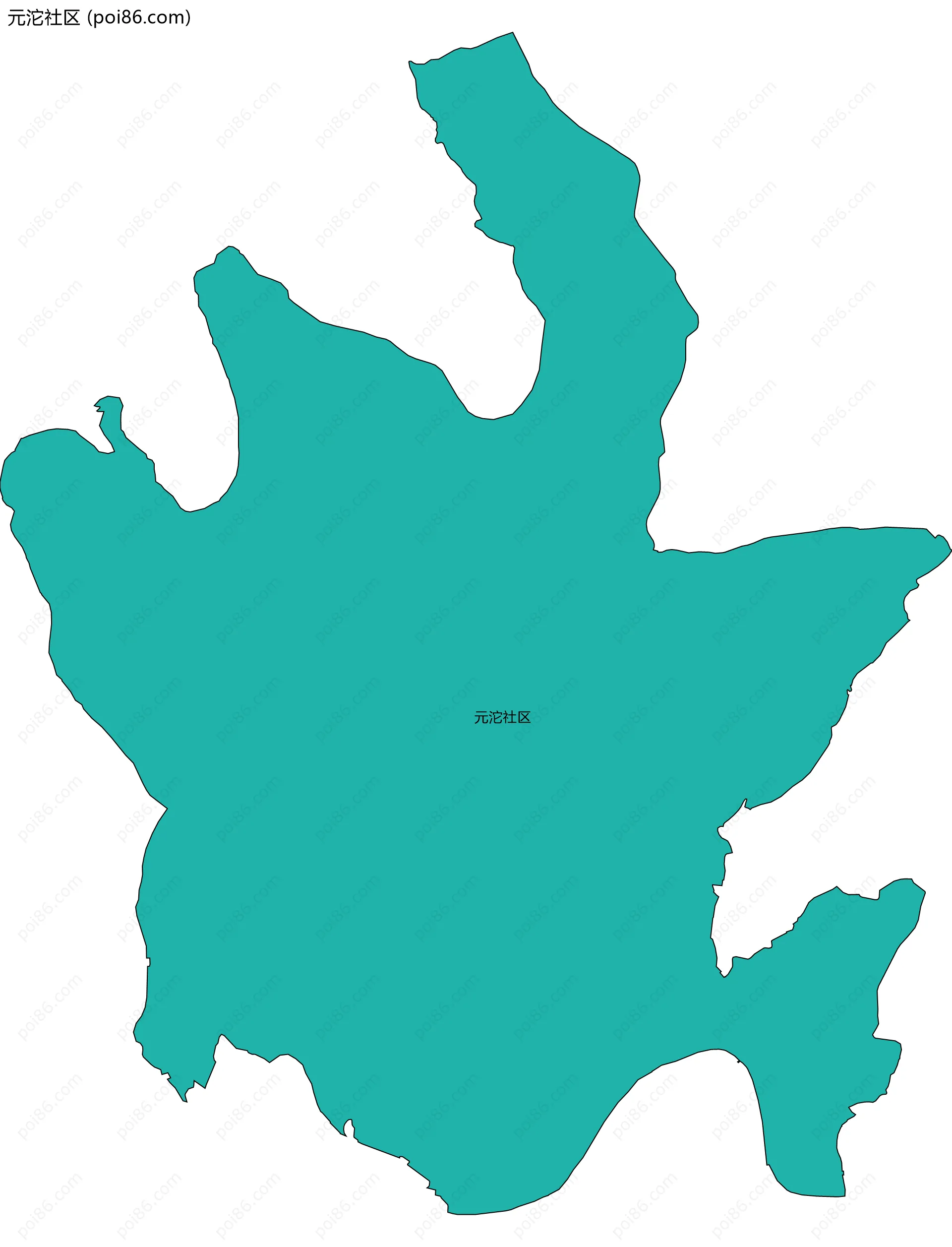 元沱社区边界地图