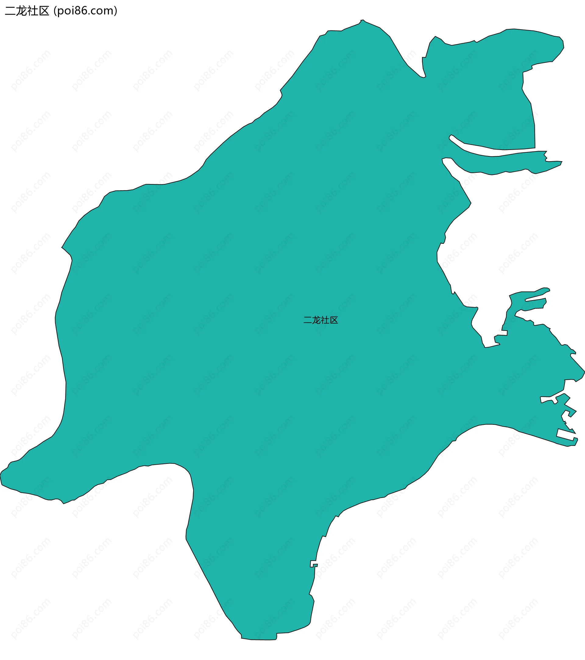 二龙社区边界地图