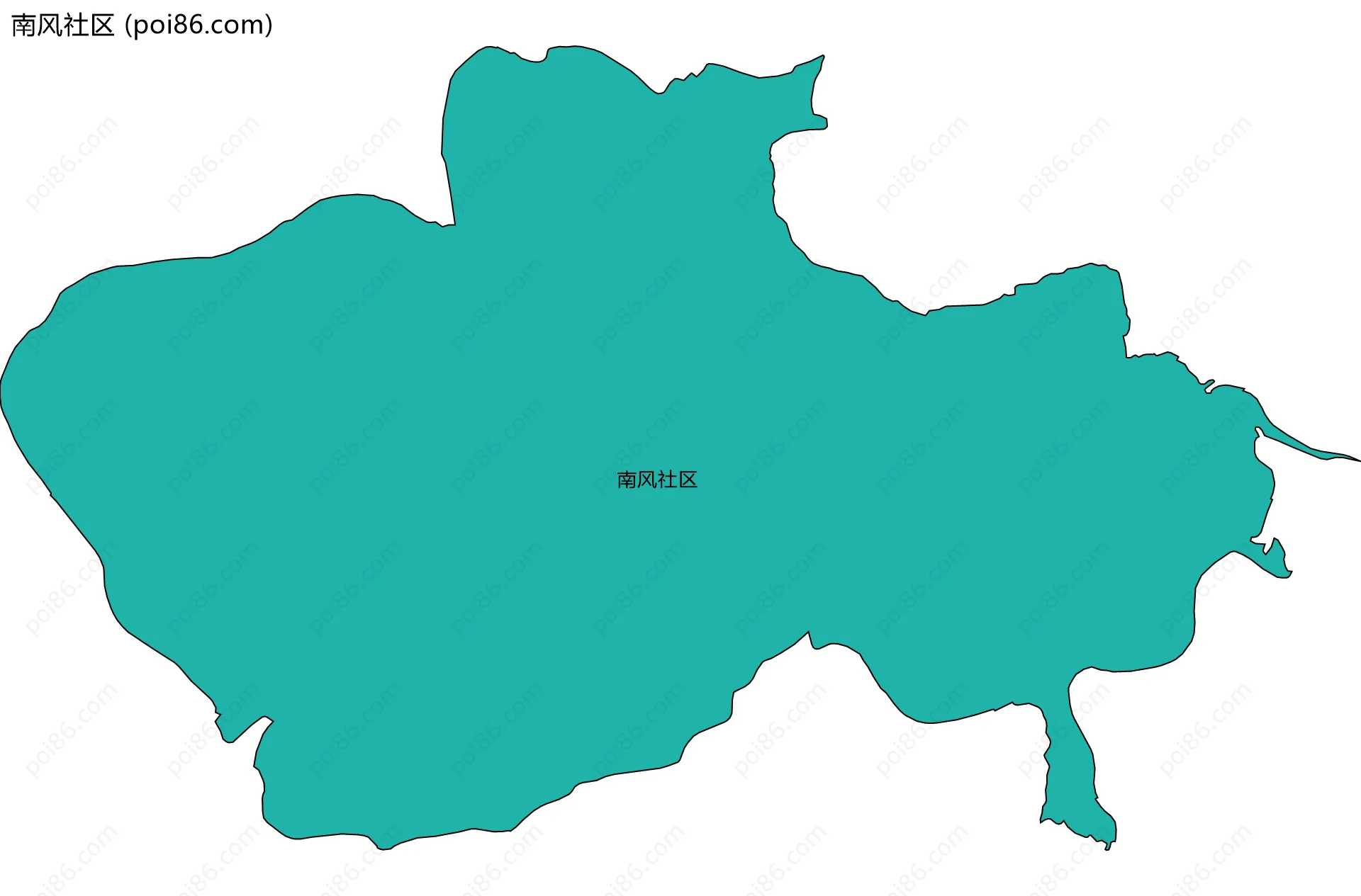 南风社区边界地图