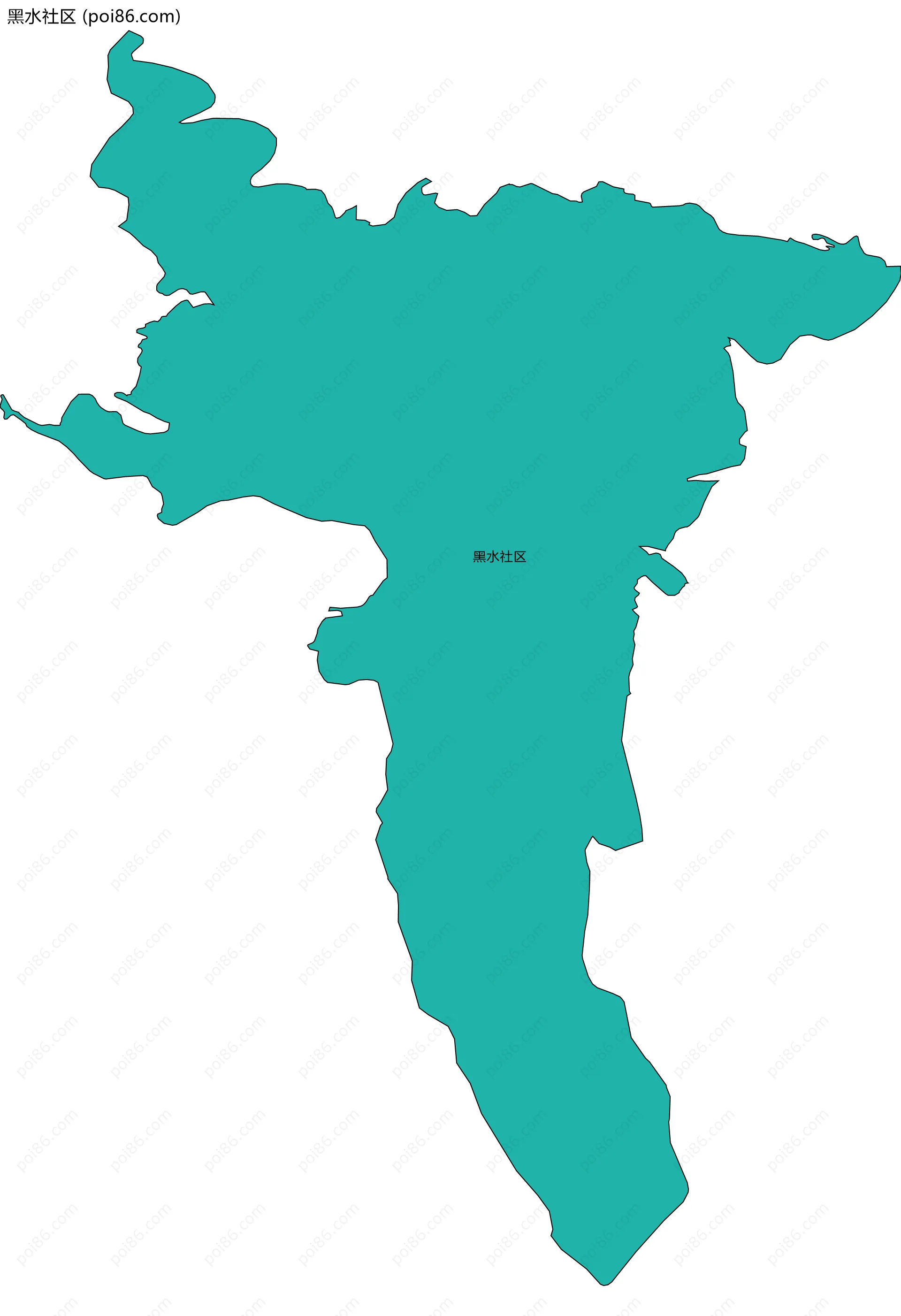 黑水社区边界地图