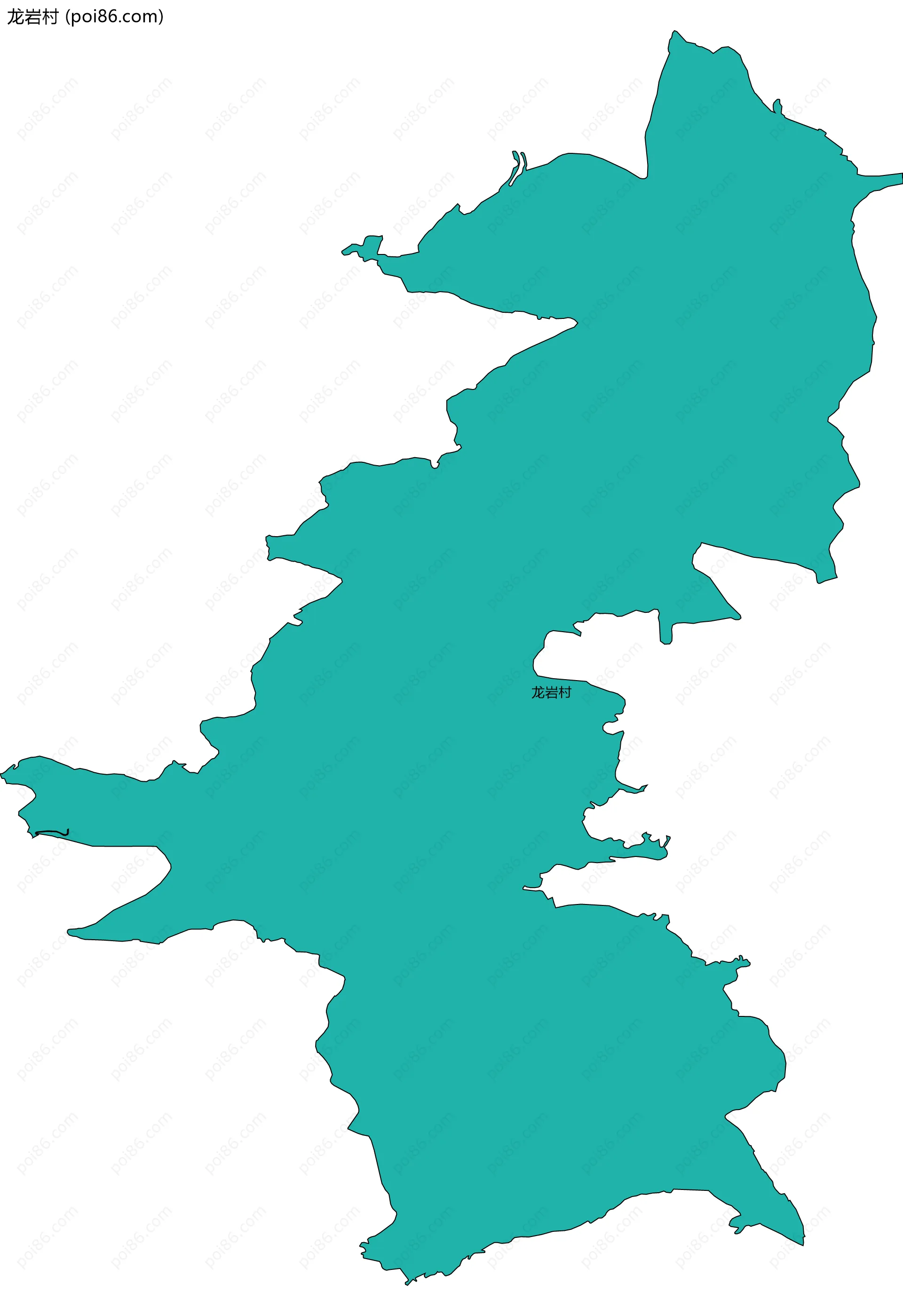 龙岩村边界地图