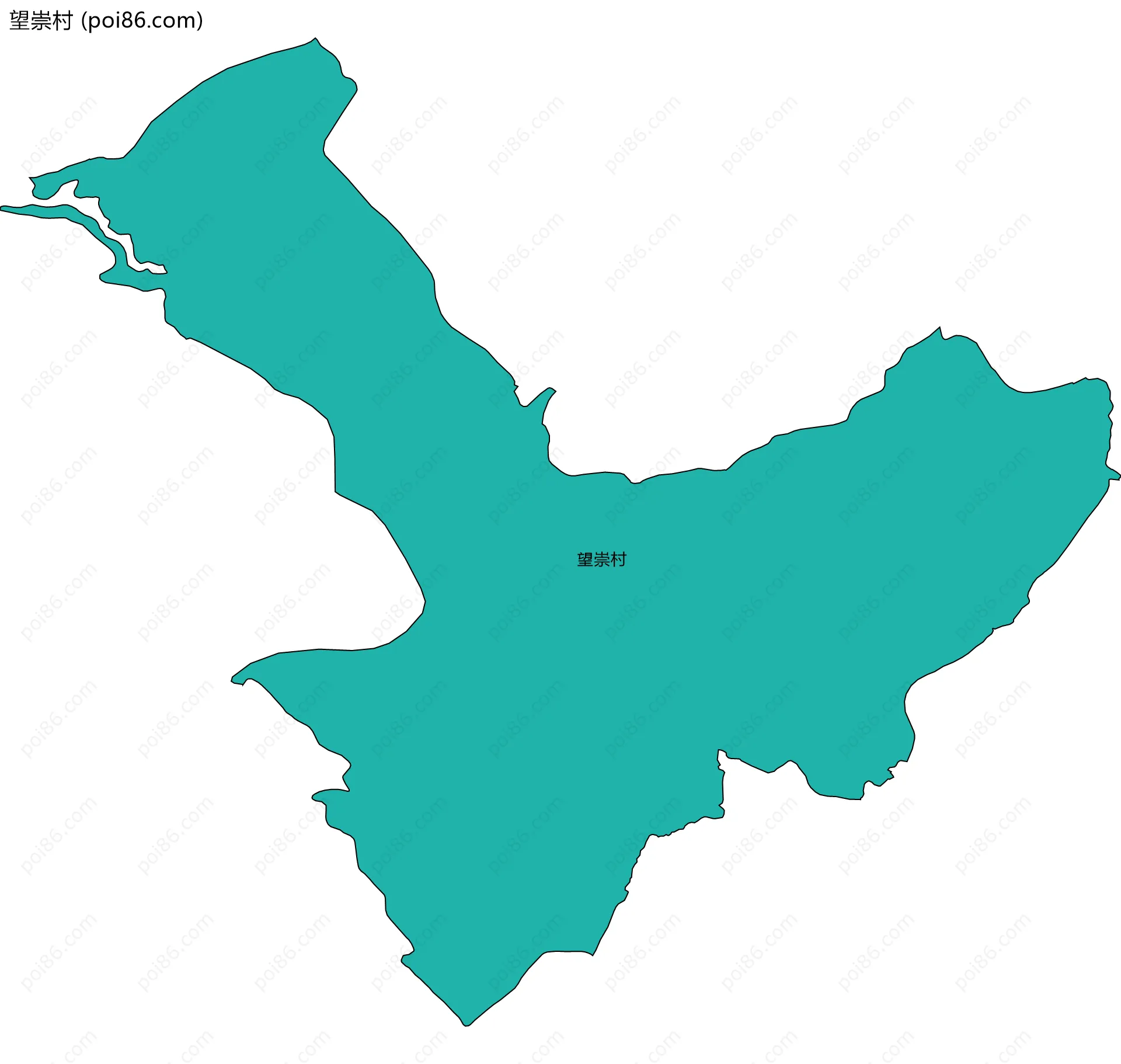 望崇村边界地图