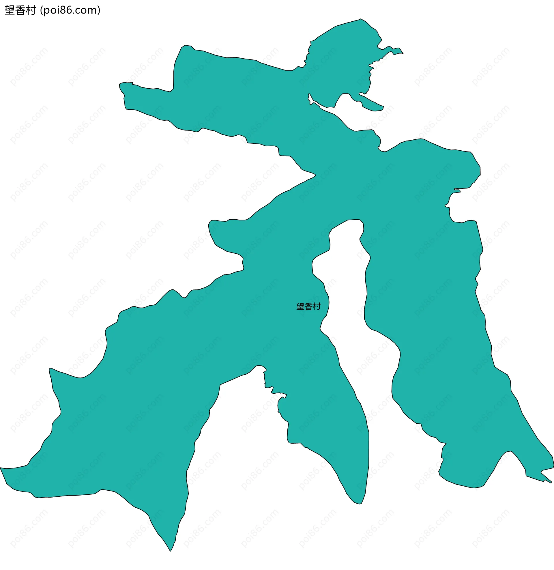 望香村边界地图