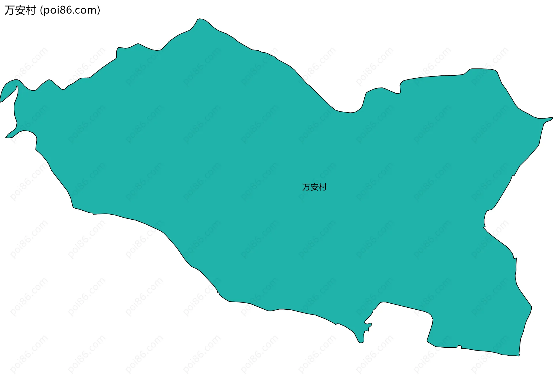 万安村边界地图