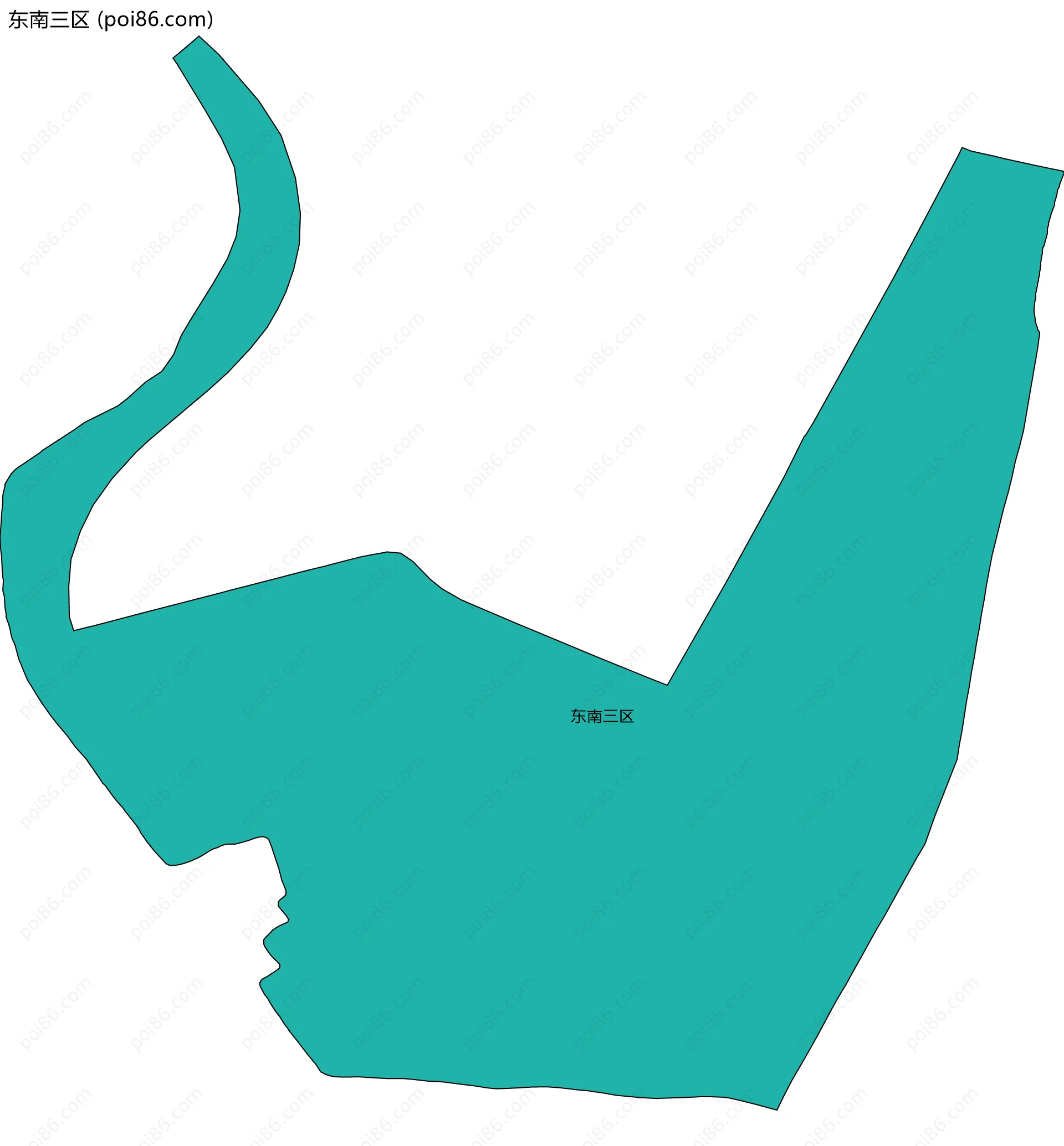 东南三区边界地图