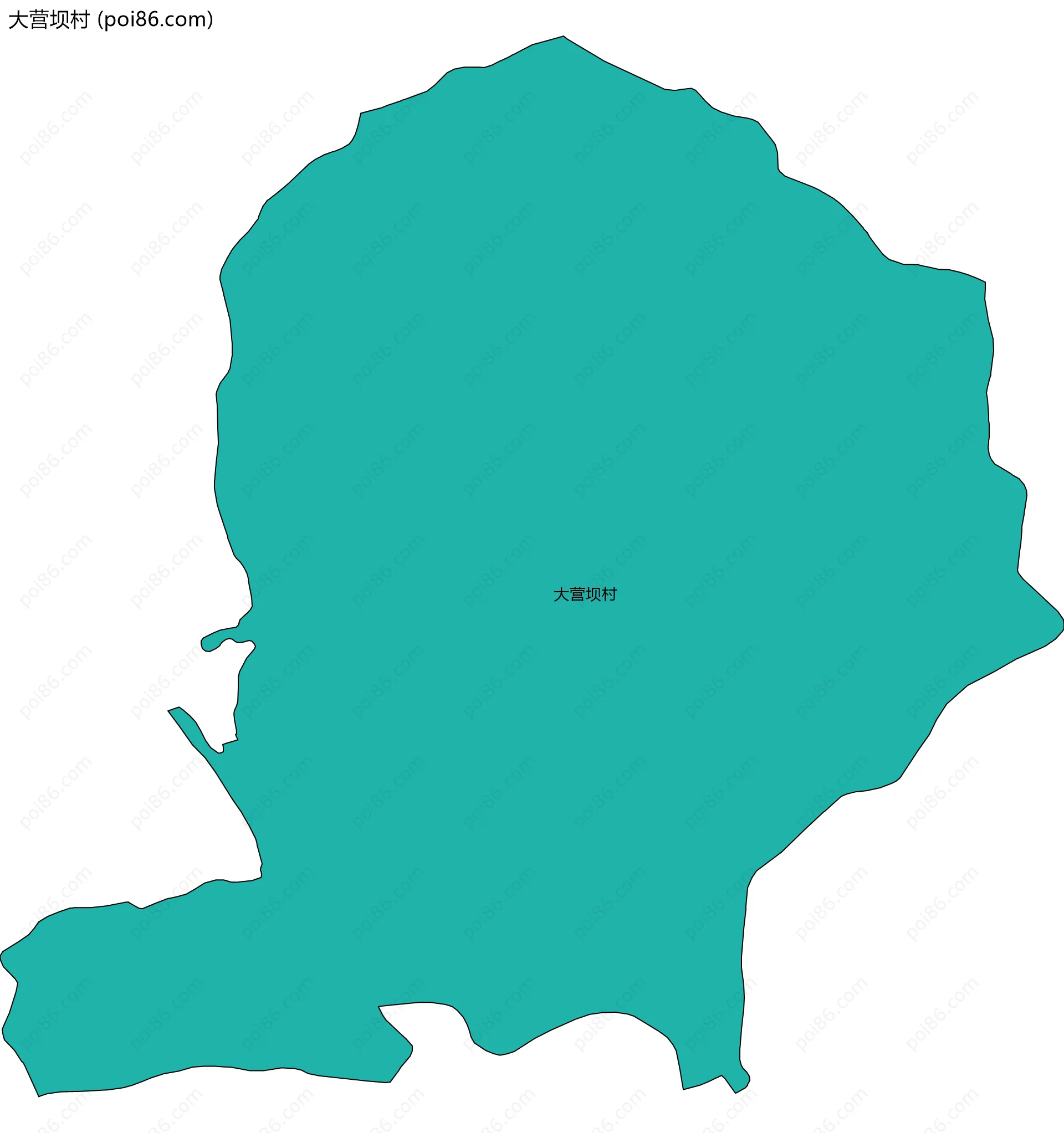 大营坝村边界地图