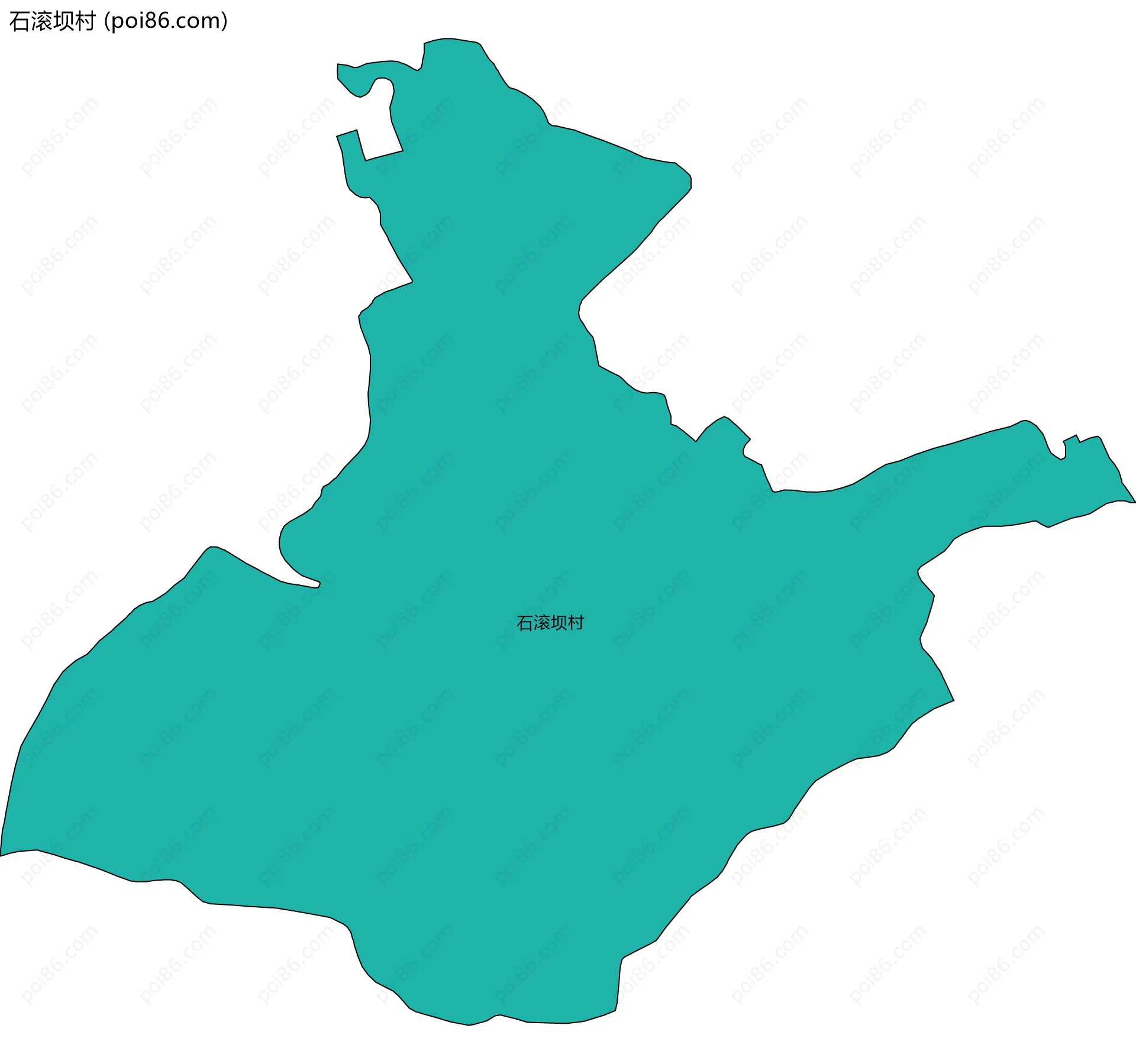 石滚坝村边界地图