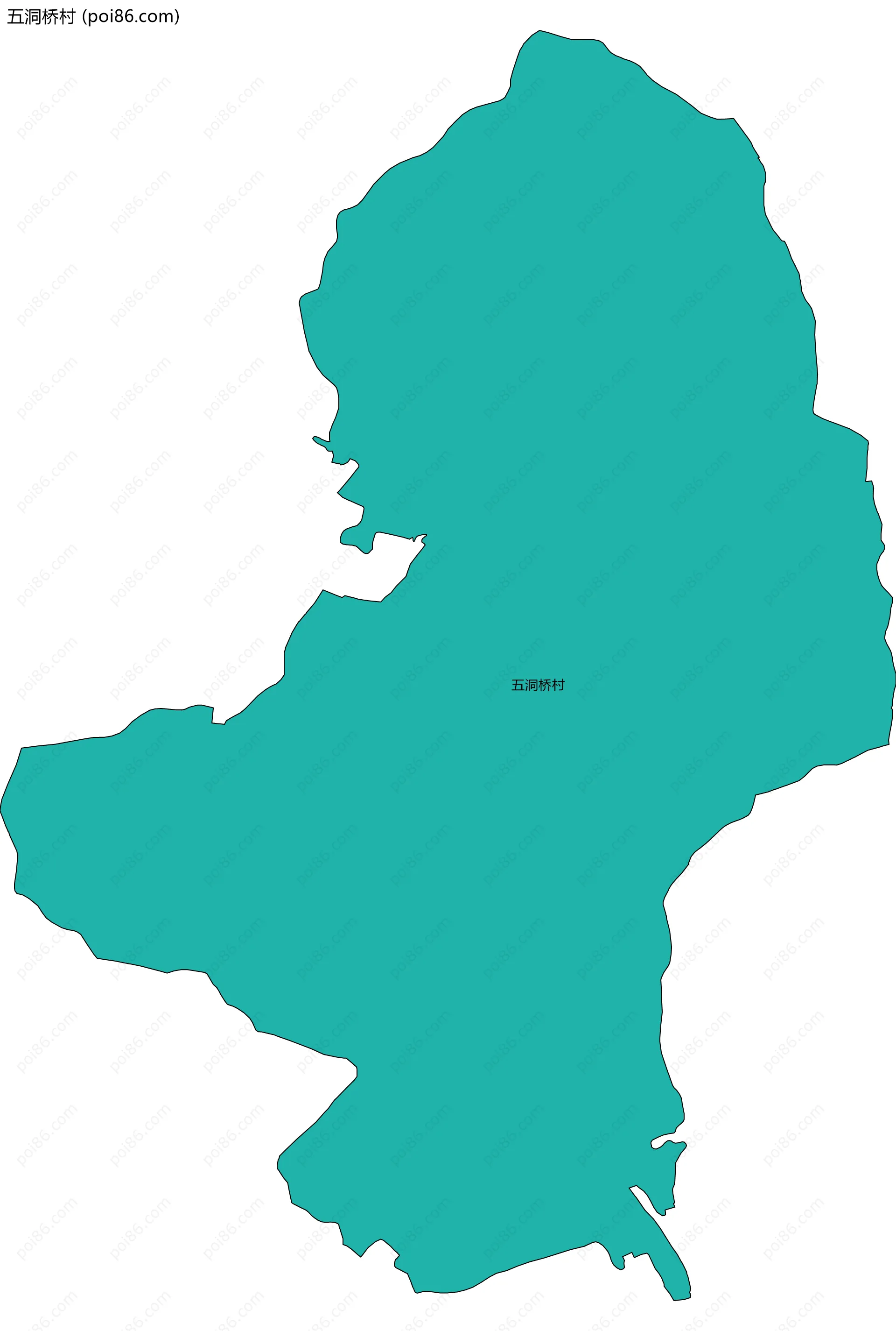 五洞桥村边界地图