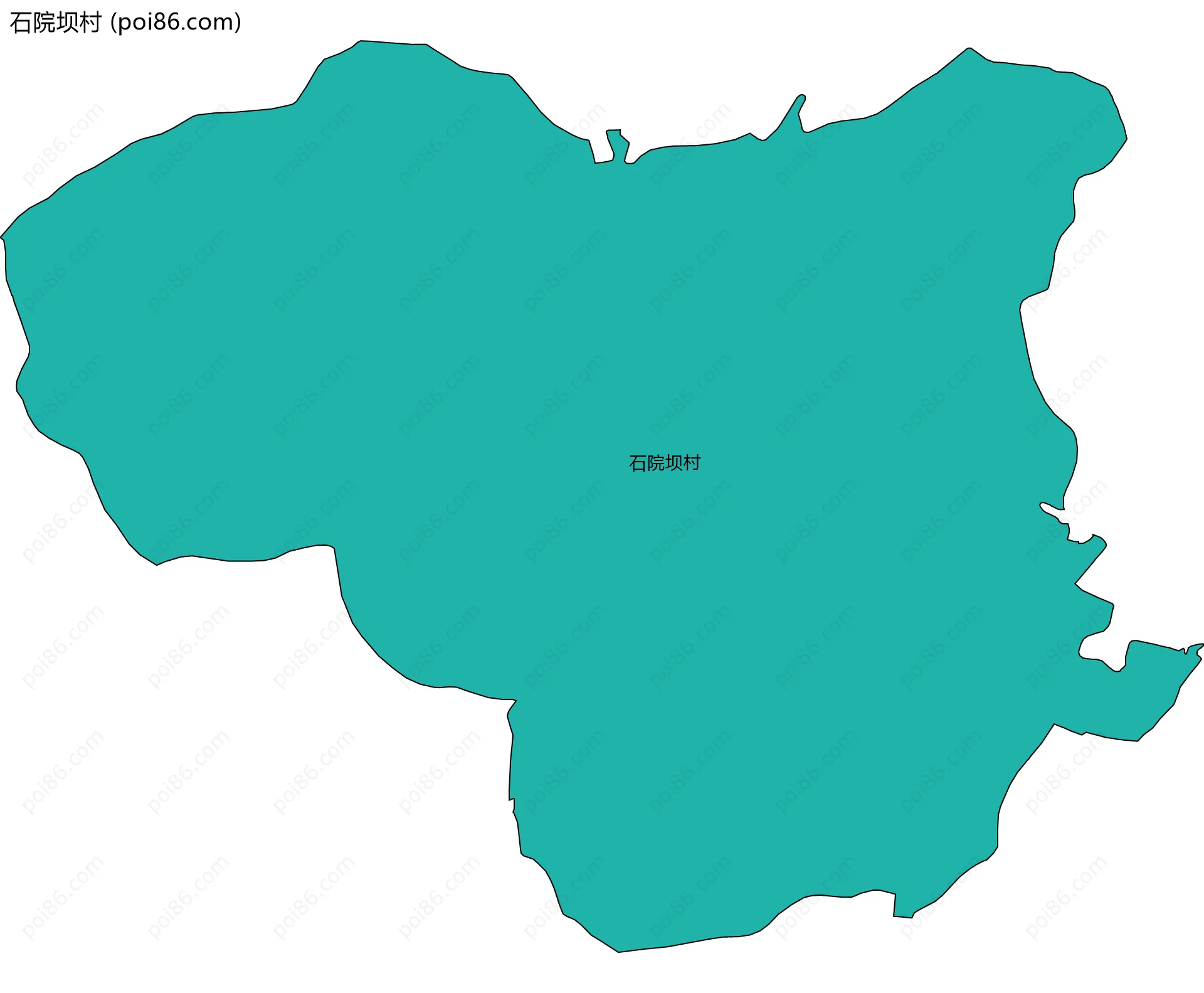 石院坝村边界地图