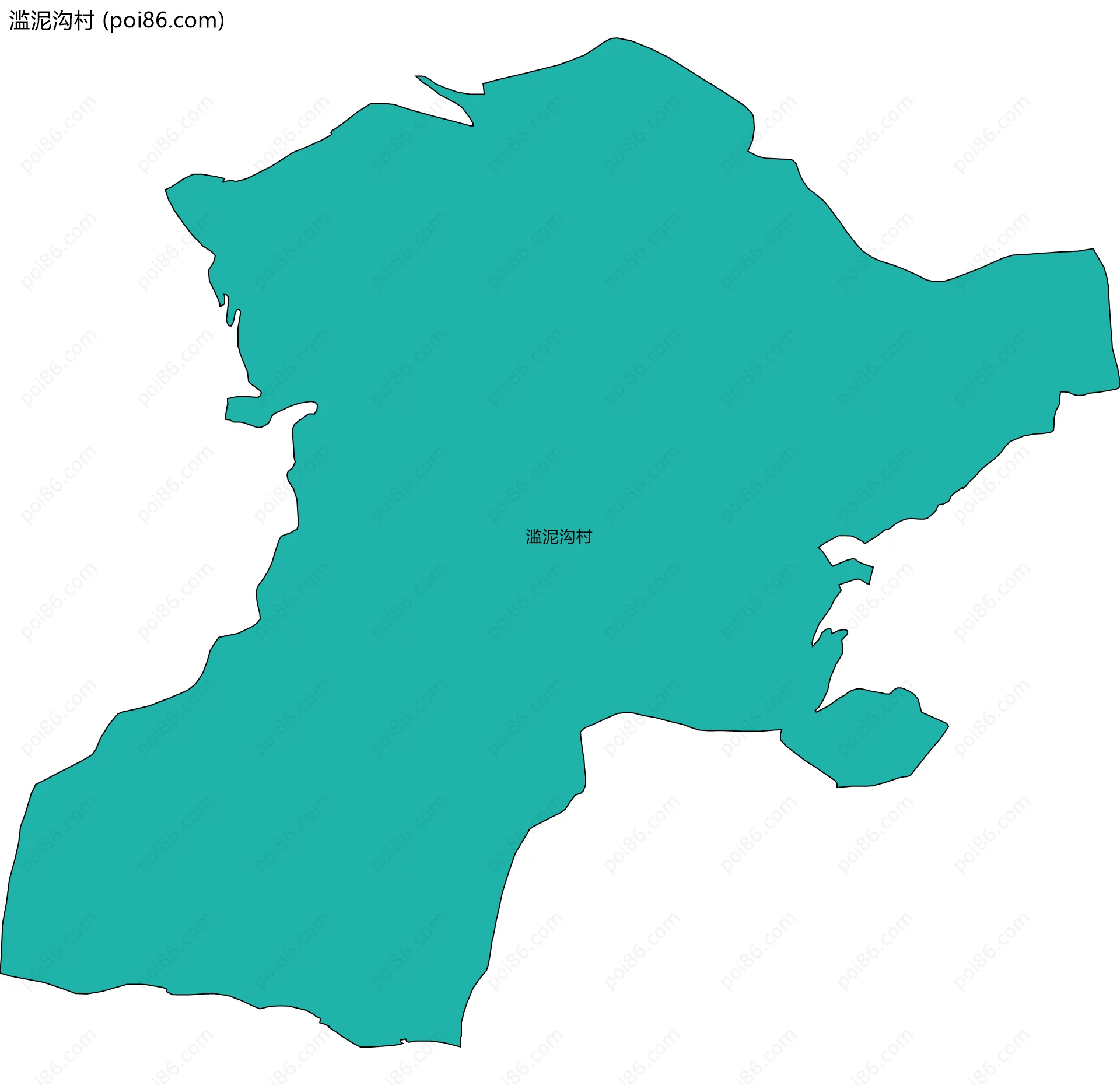 滥泥沟村边界地图