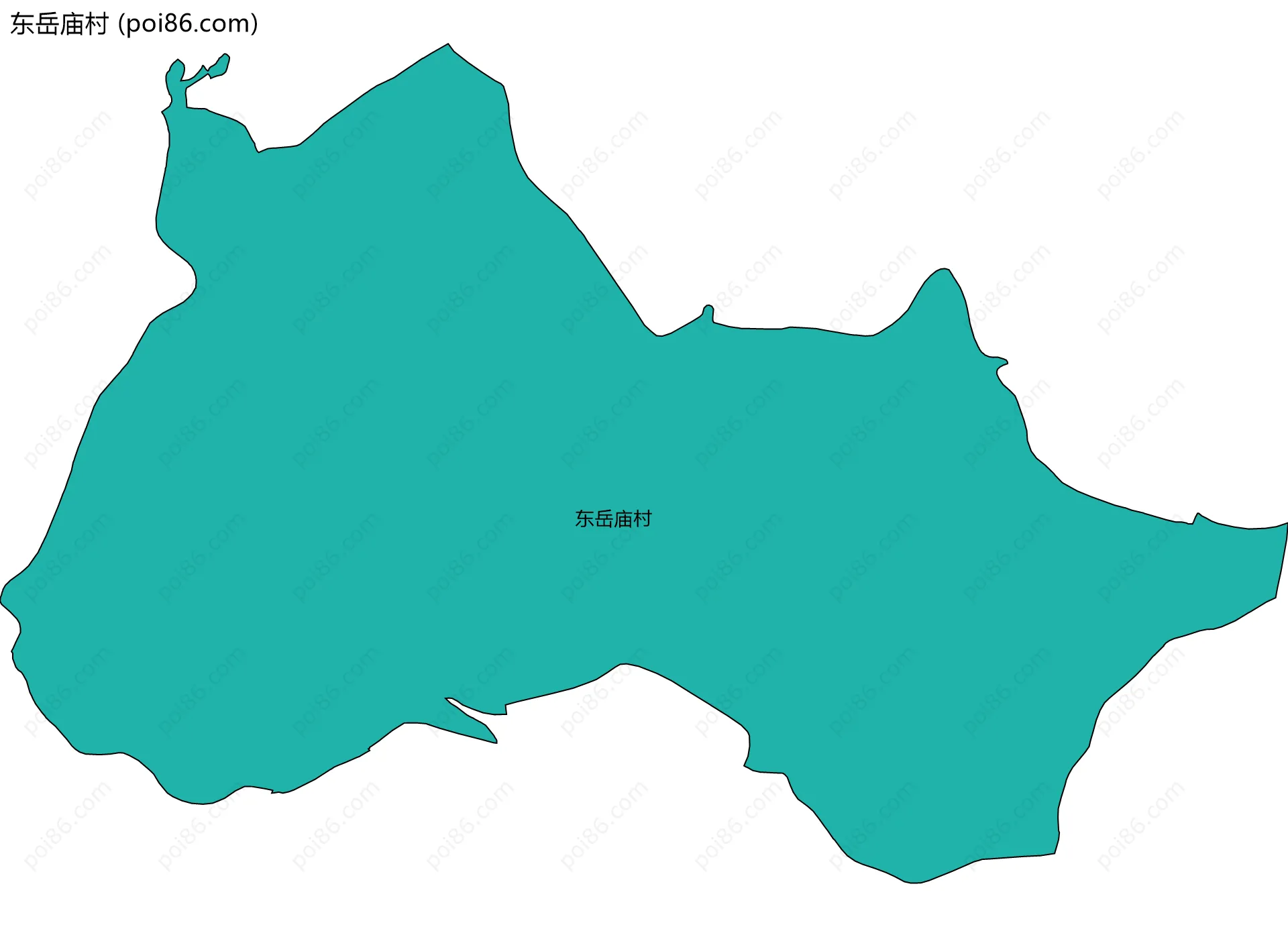 东岳庙村边界地图