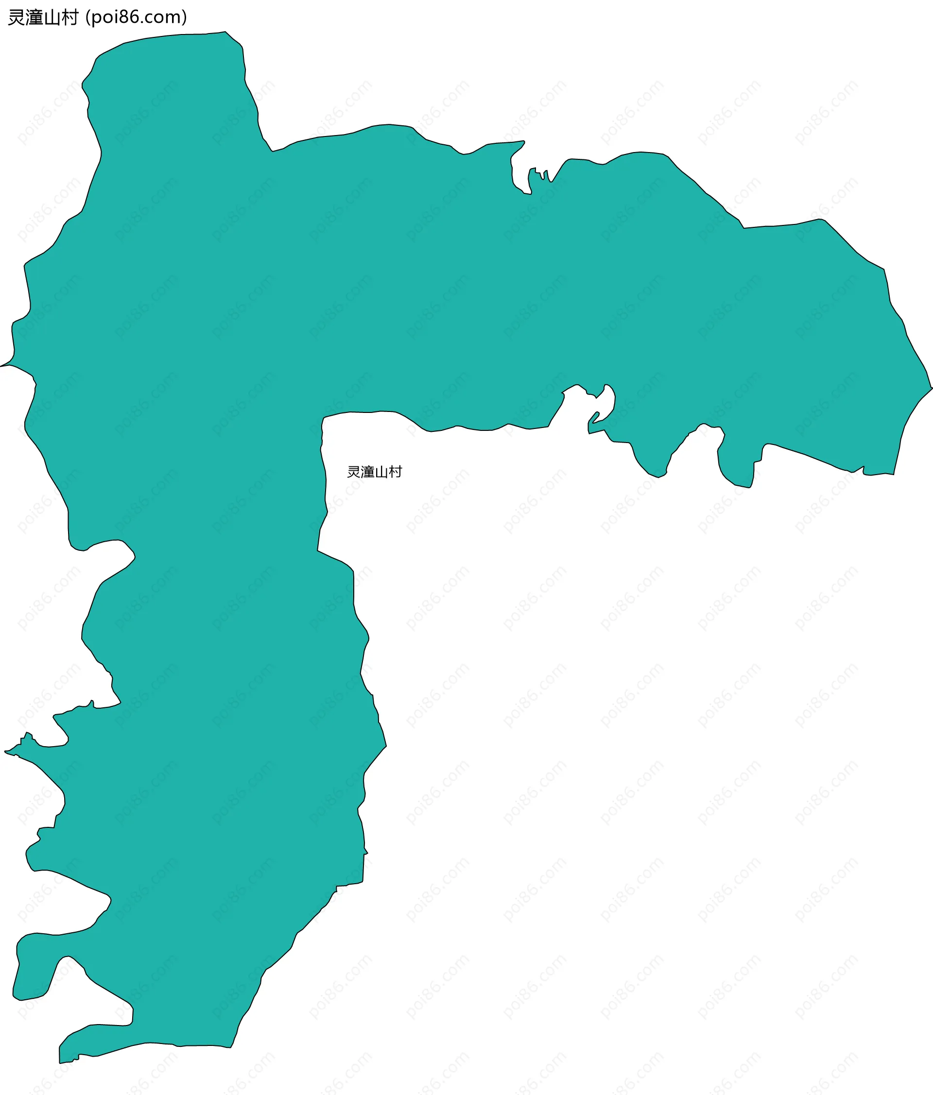 灵潼山村边界地图