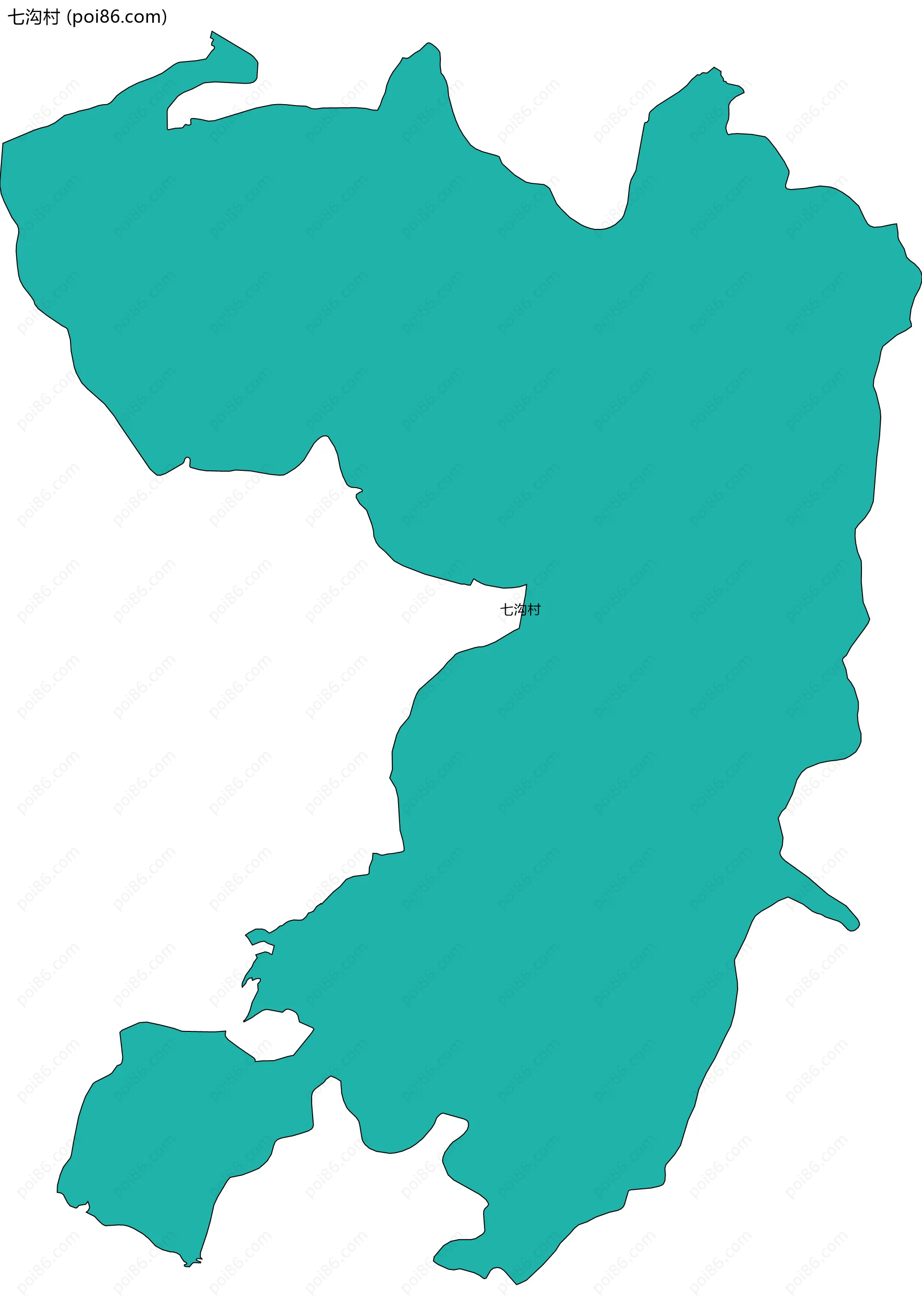 七沟村边界地图