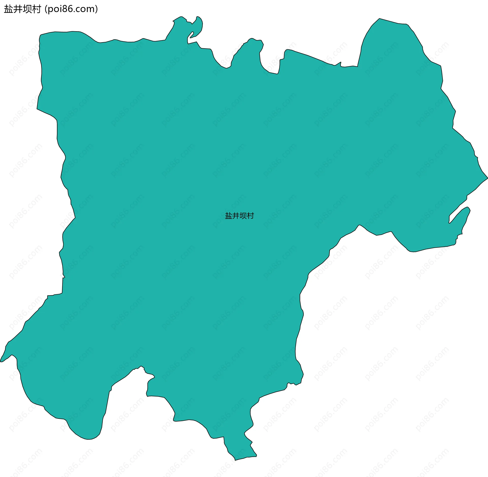 盐井坝村边界地图