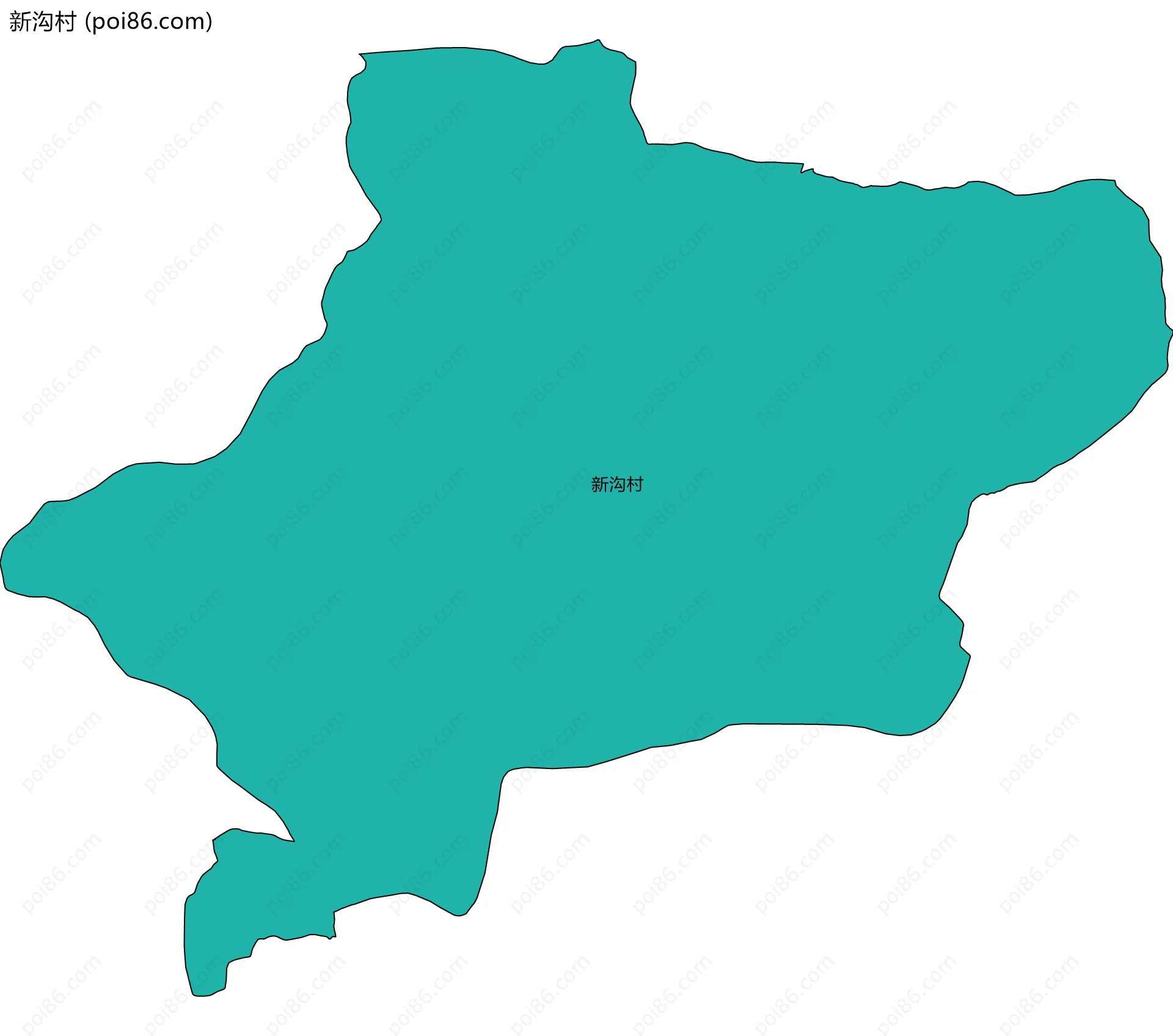 新沟村边界地图