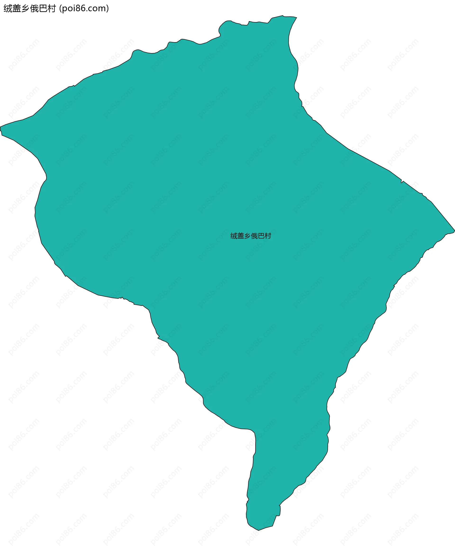 绒盖乡俄巴村边界地图