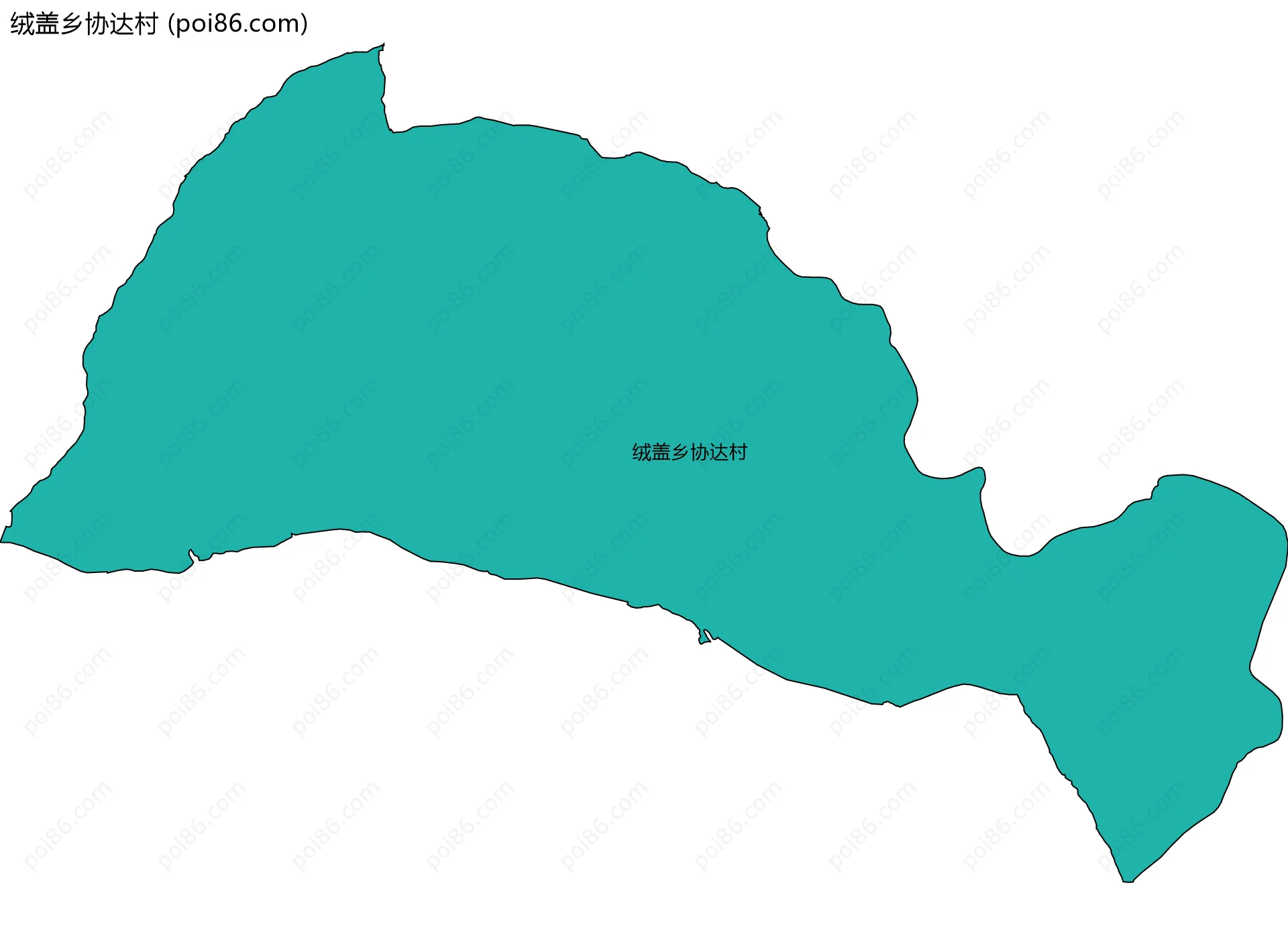 绒盖乡协达村边界地图
