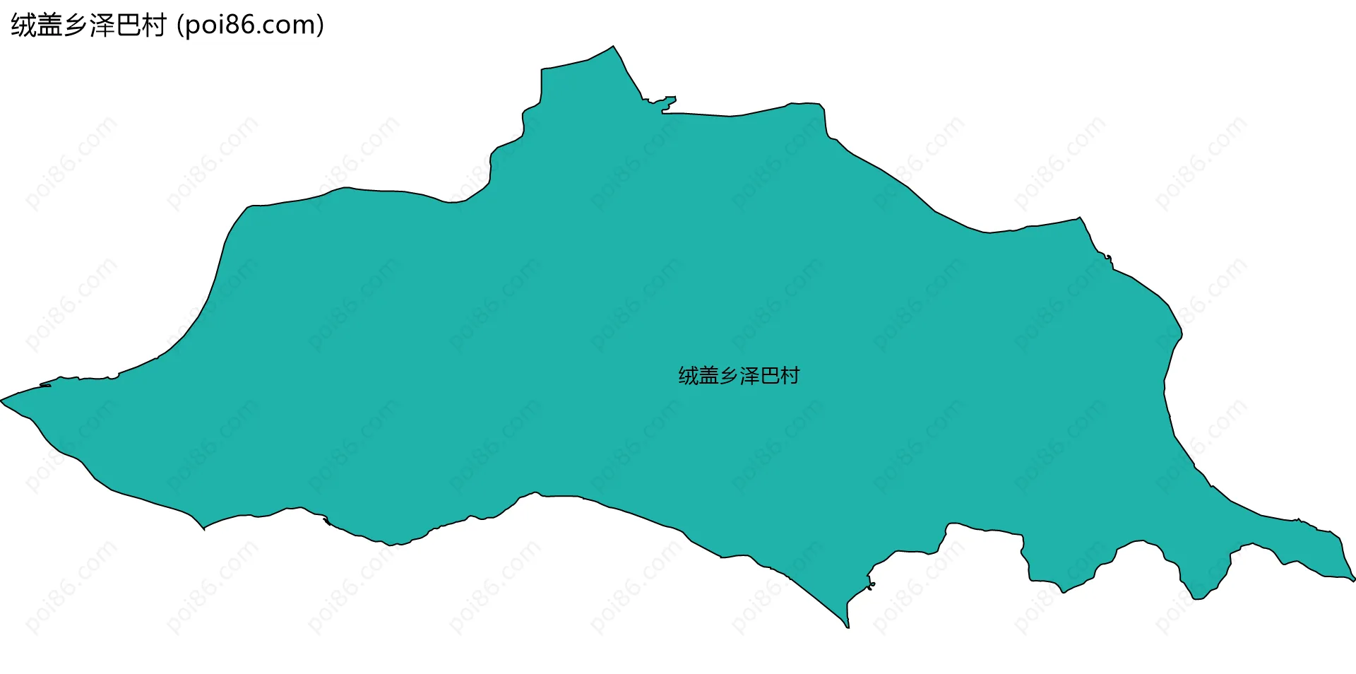 绒盖乡泽巴村边界地图