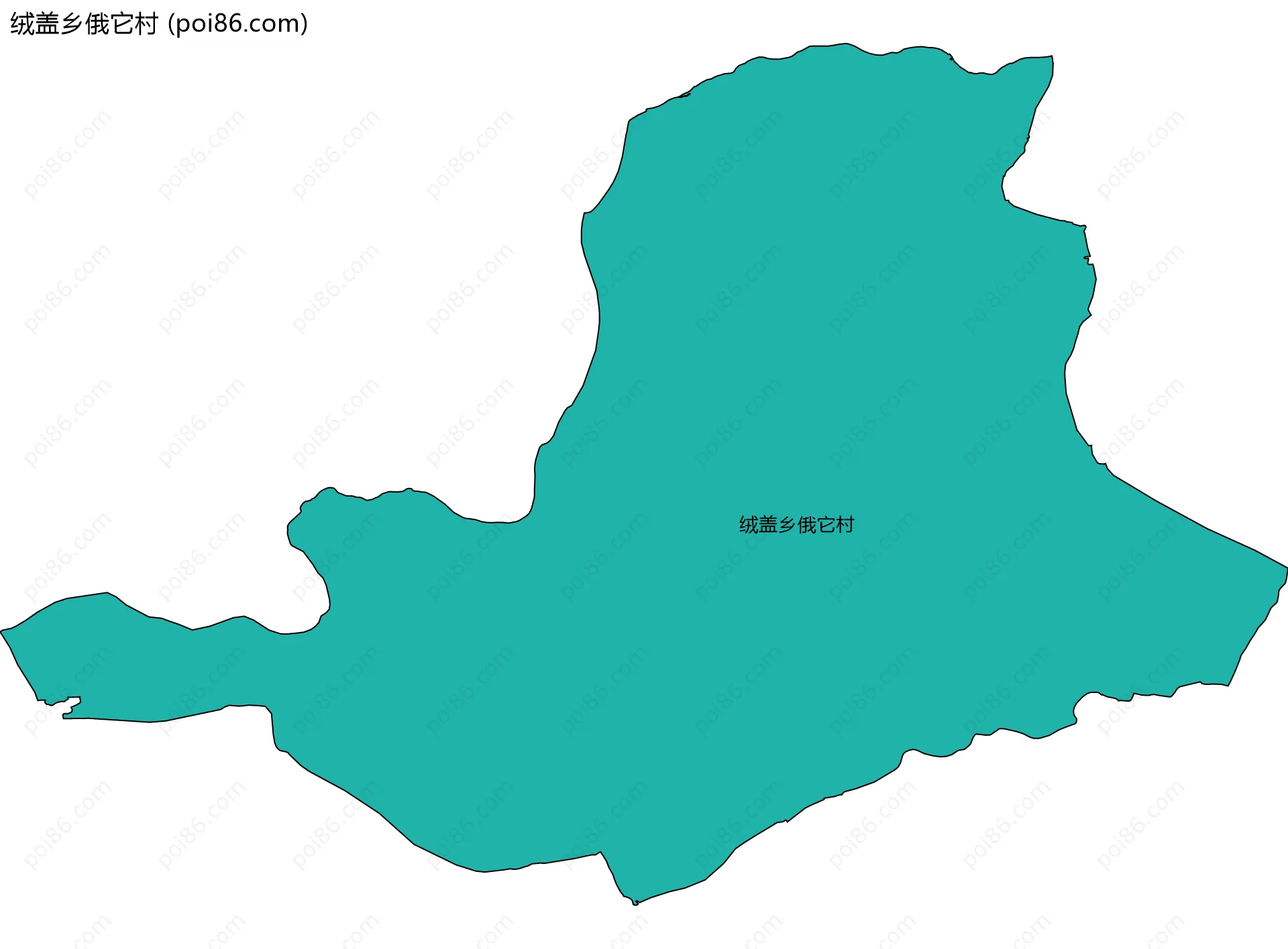 绒盖乡俄它村边界地图