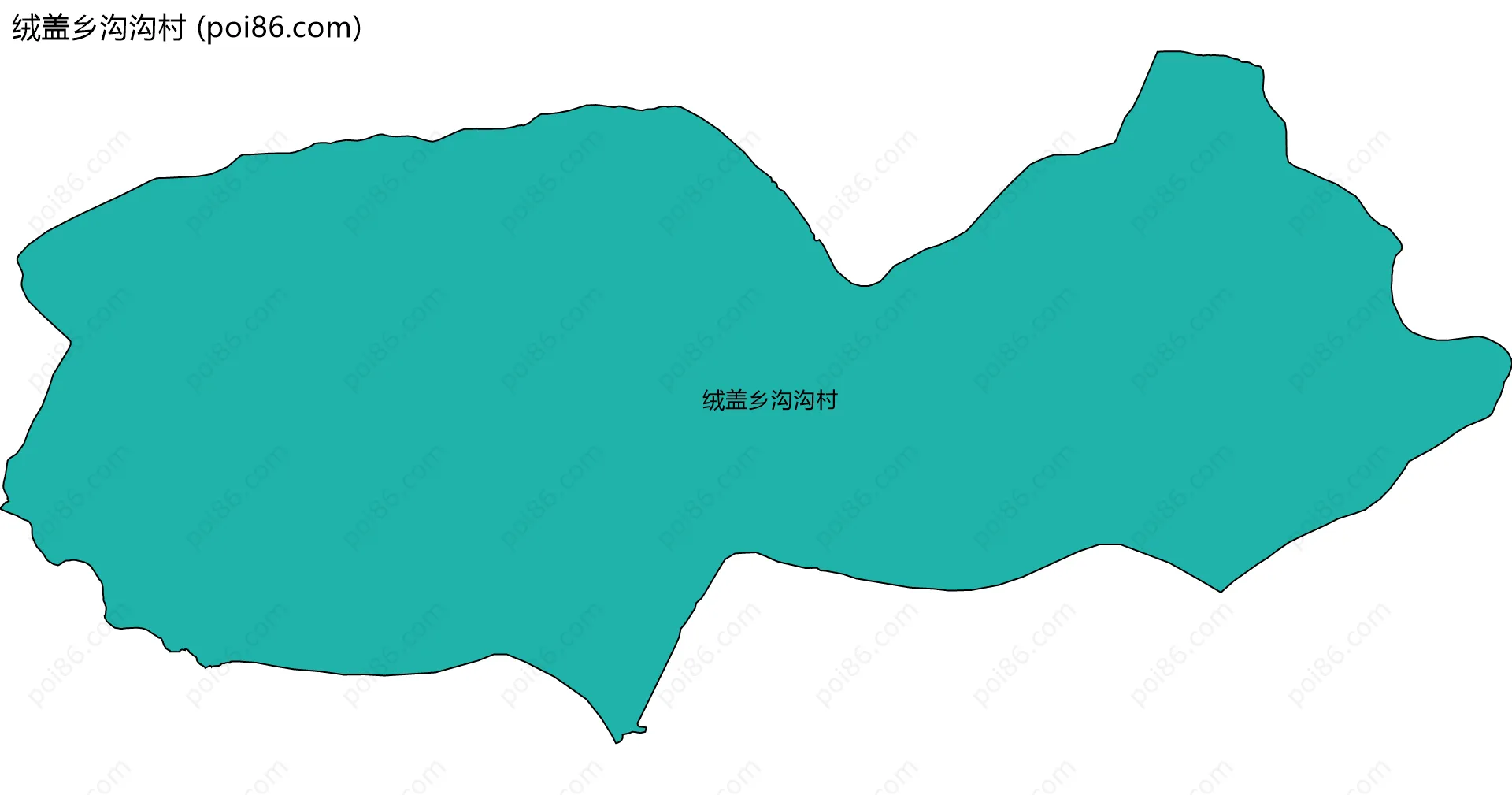 绒盖乡沟沟村边界地图