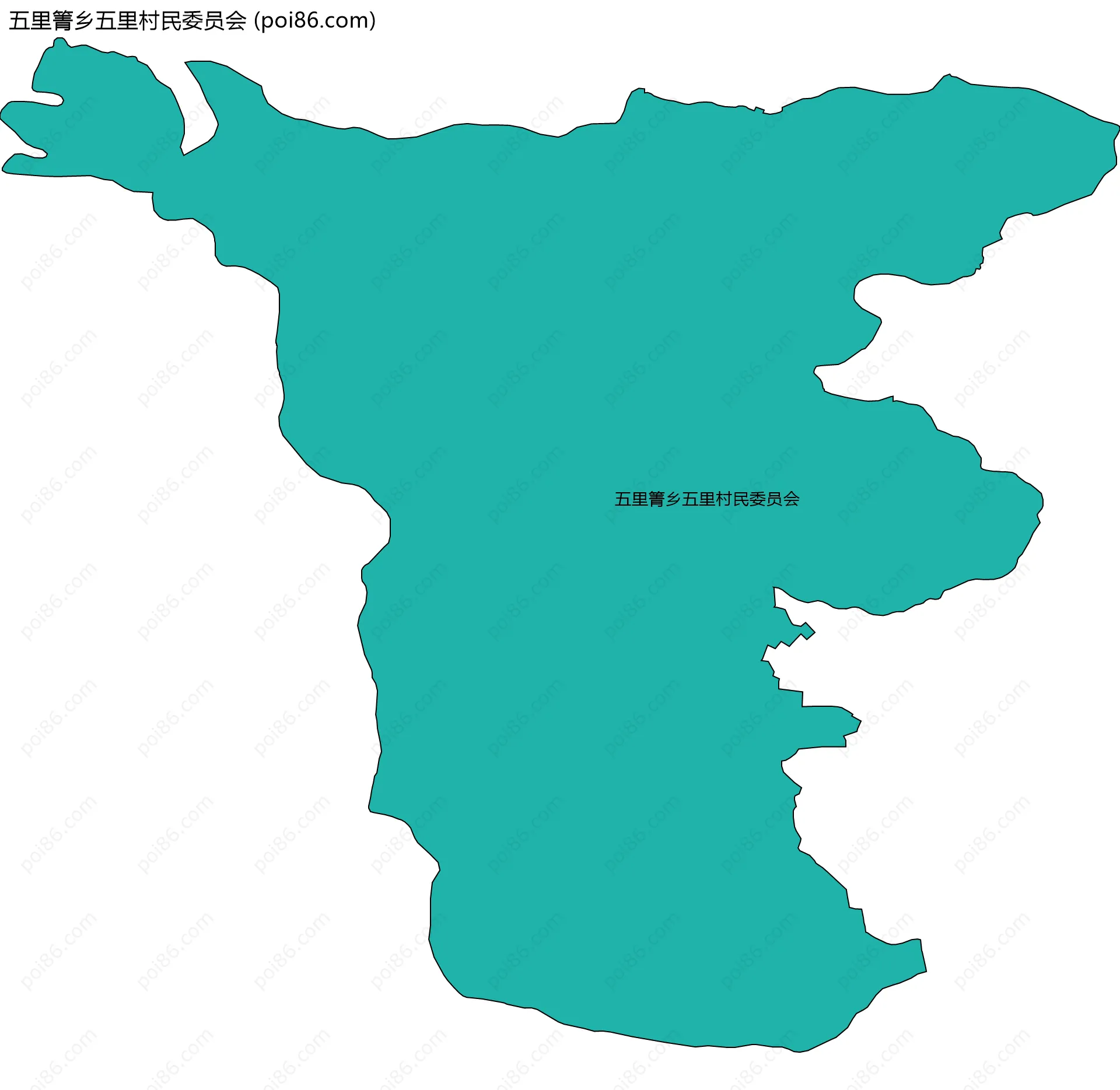 五里箐乡五里村民委员会边界地图