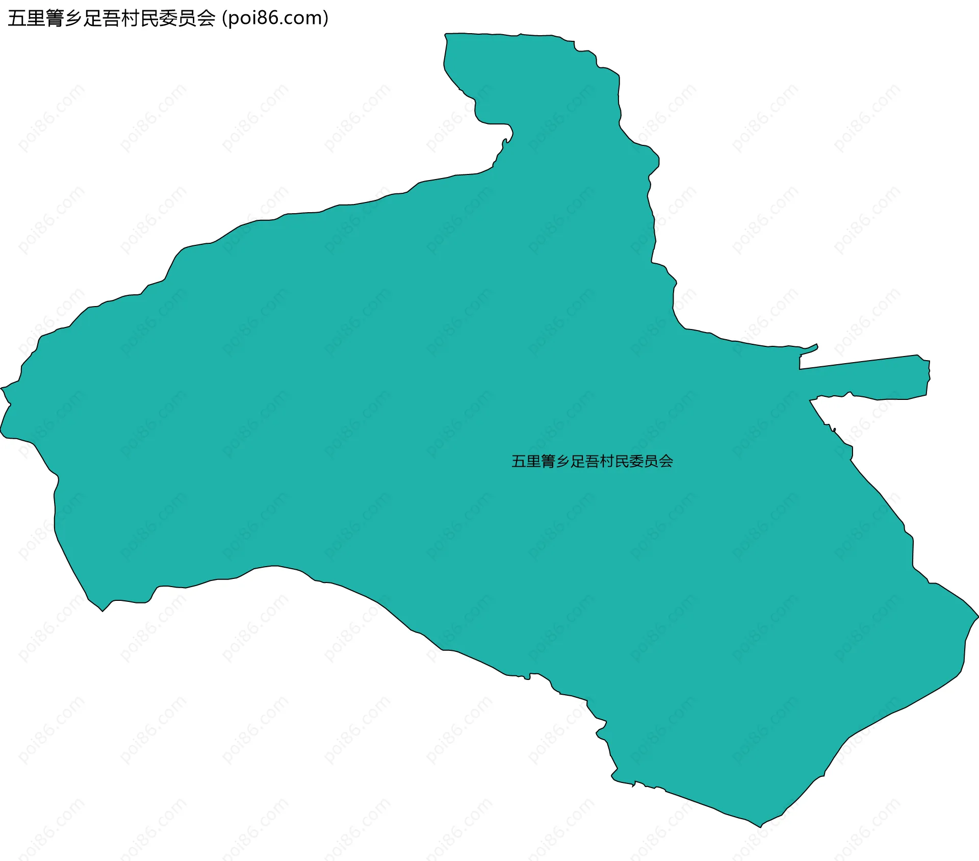 五里箐乡足吾村民委员会边界地图