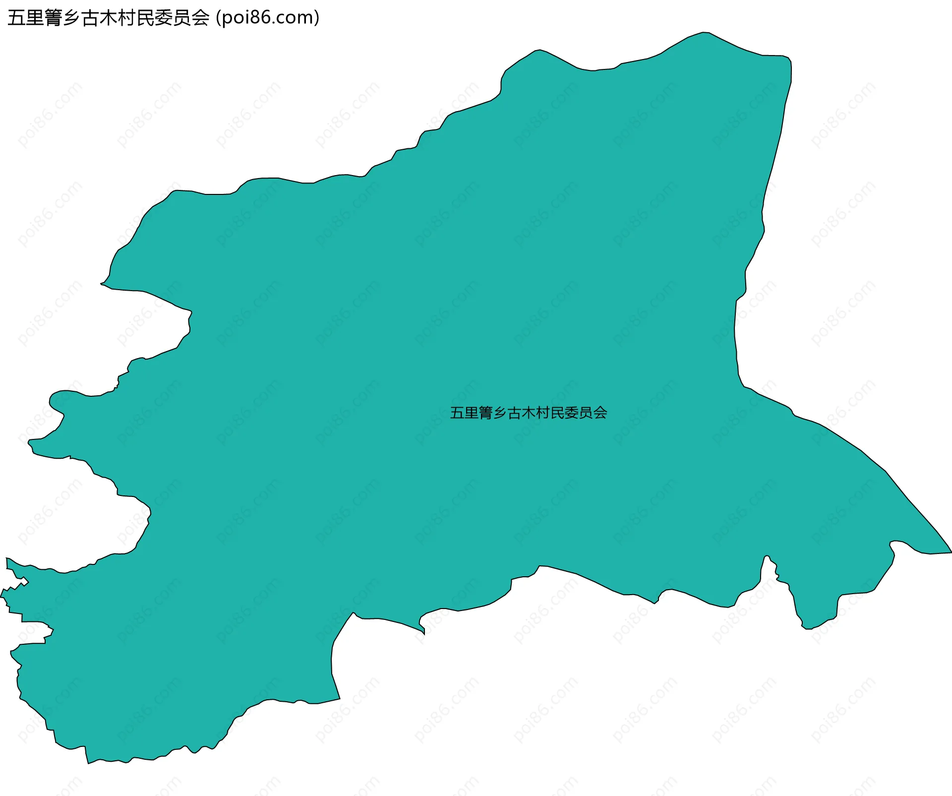 五里箐乡古木村民委员会边界地图