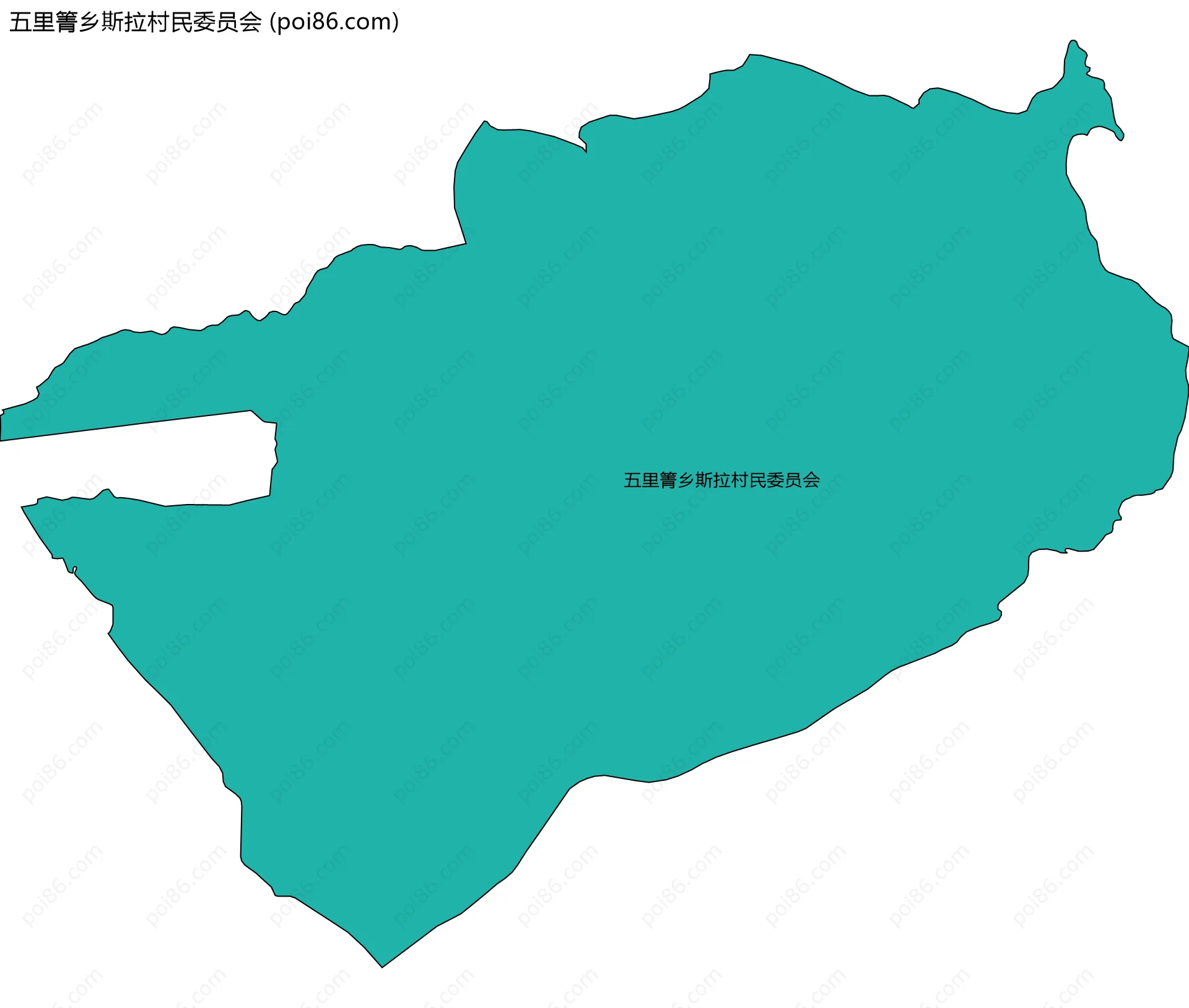 五里箐乡斯拉村民委员会边界地图