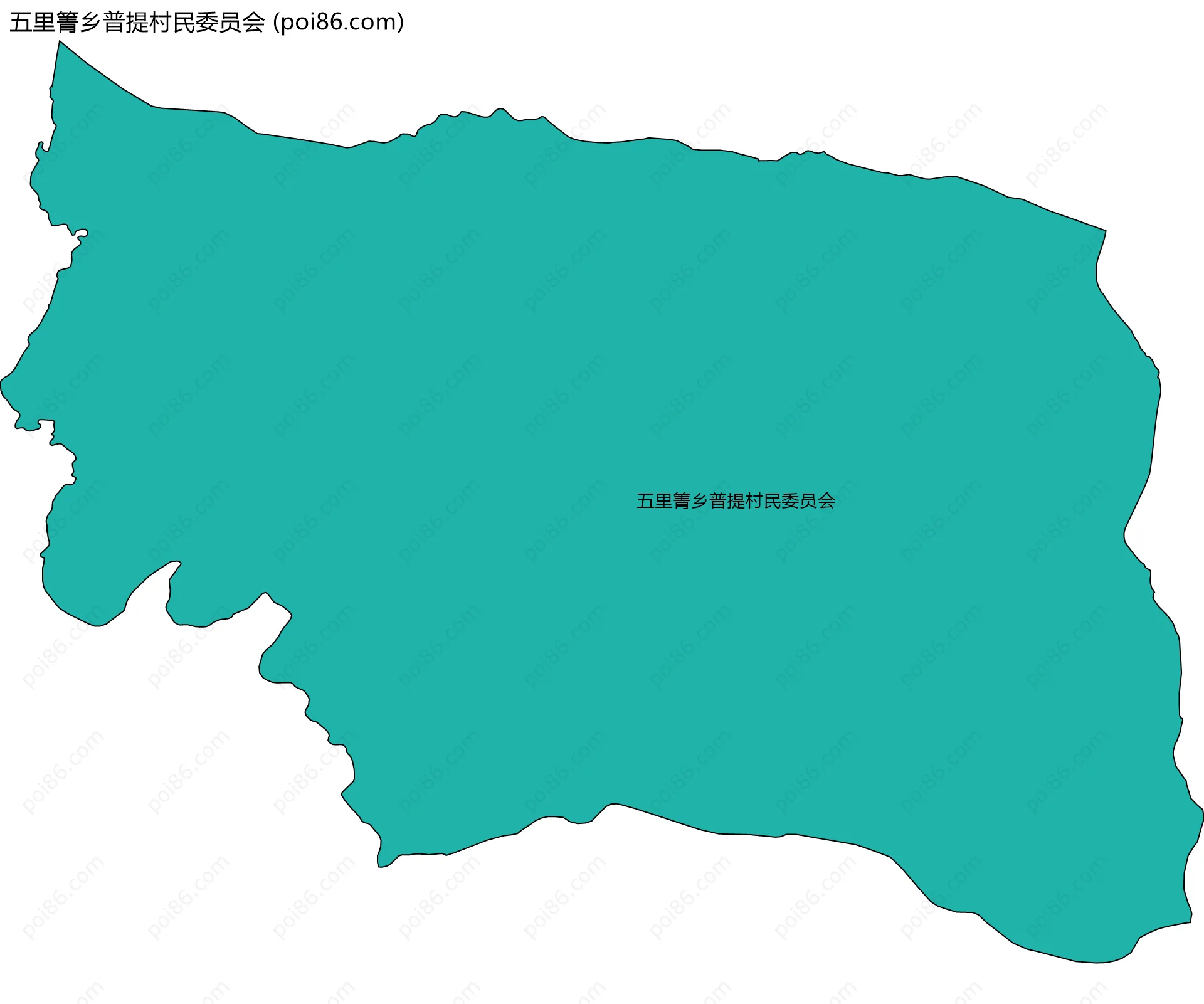 五里箐乡普提村民委员会边界地图