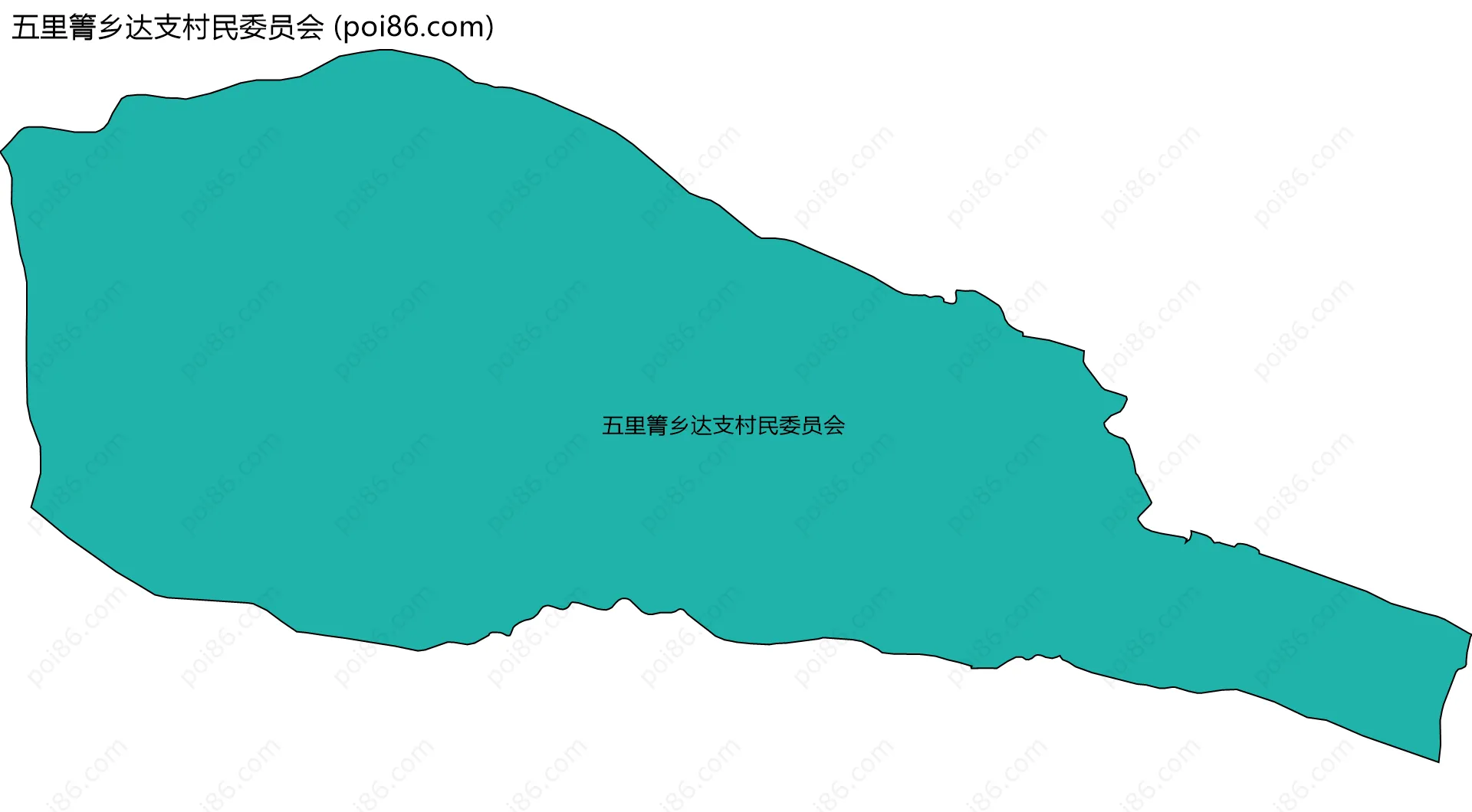 五里箐乡达支村民委员会边界地图