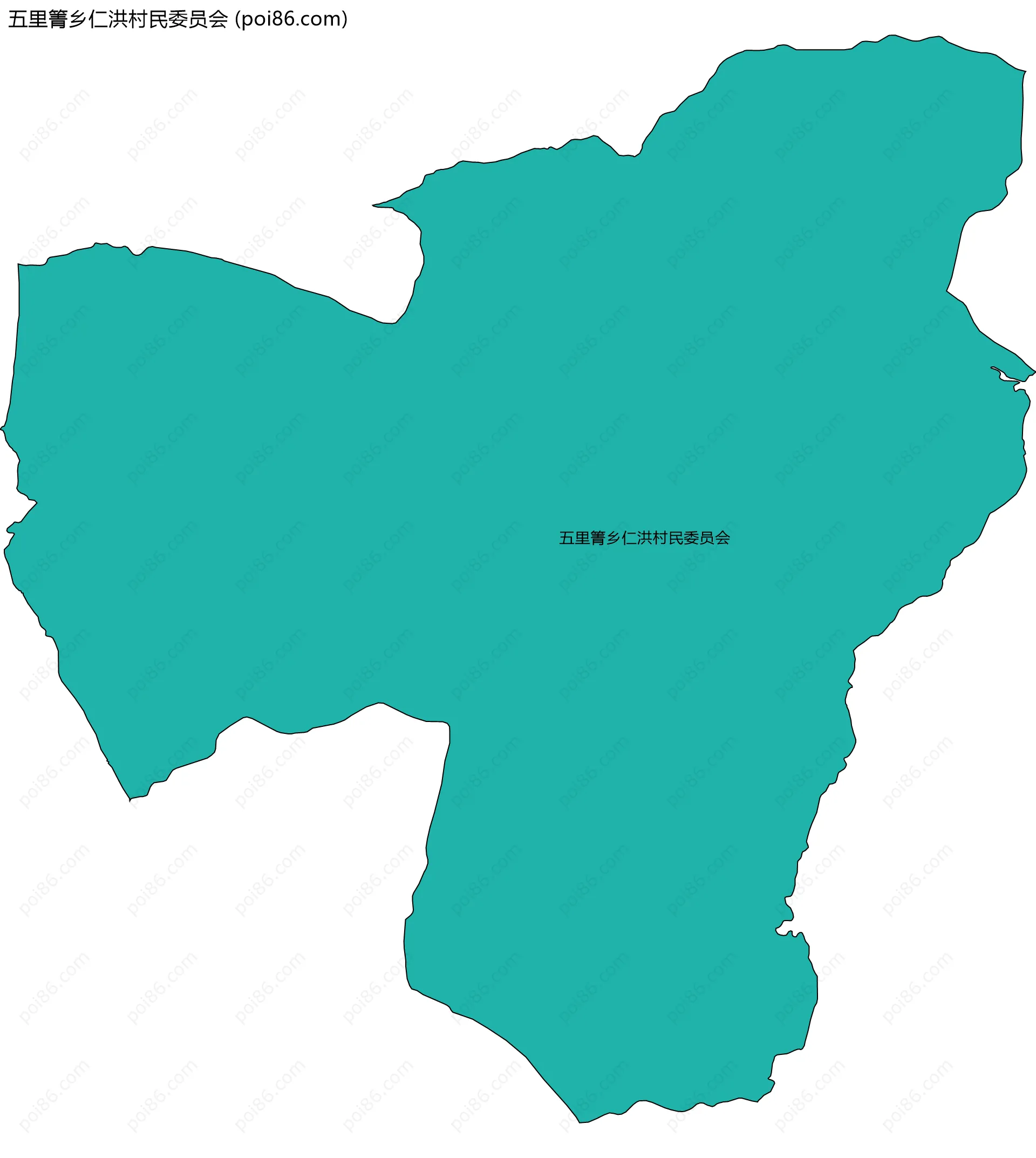 五里箐乡仁洪村民委员会边界地图