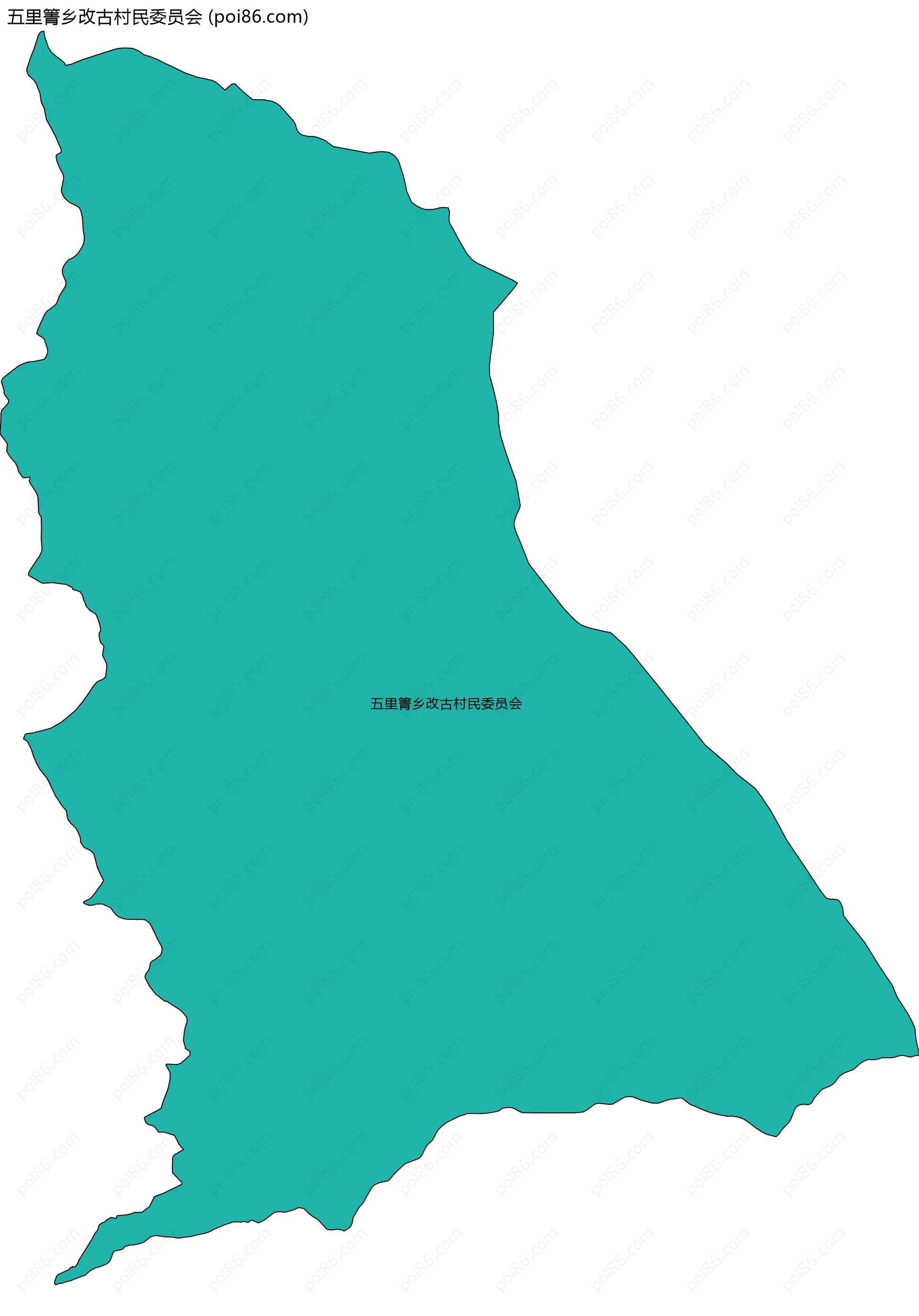 五里箐乡改古村民委员会边界地图