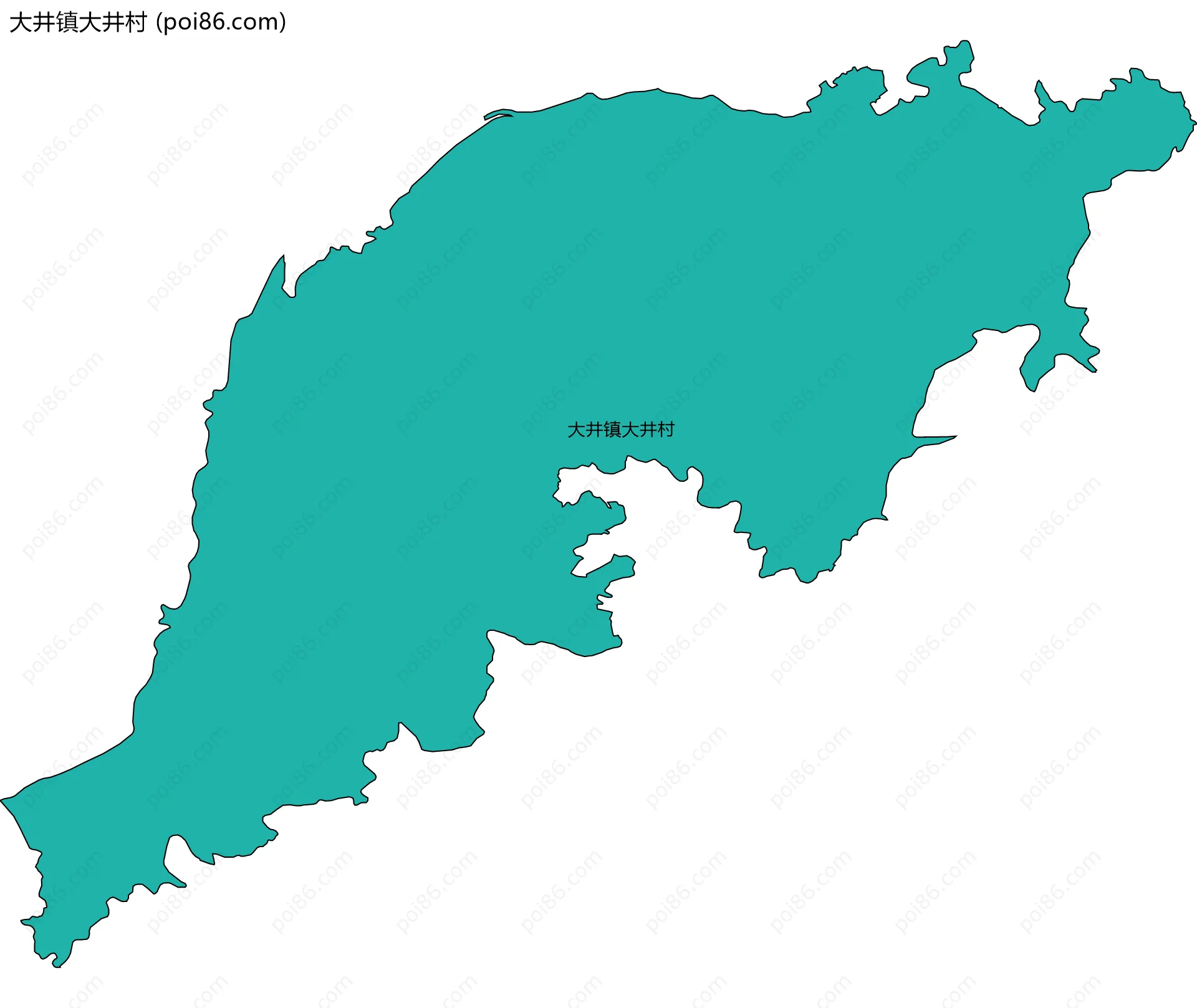 大井镇大井村边界地图