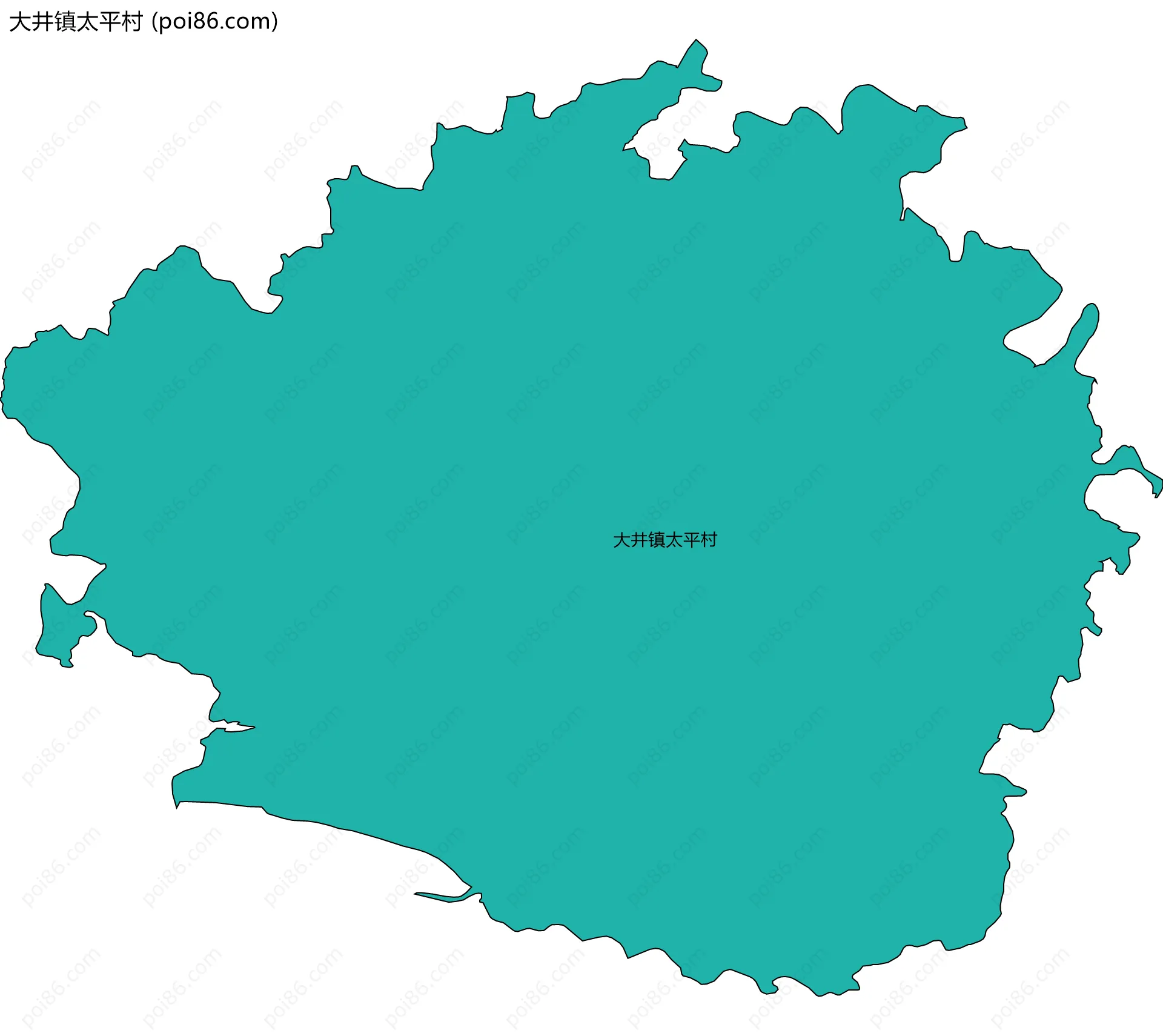 大井镇太平村边界地图