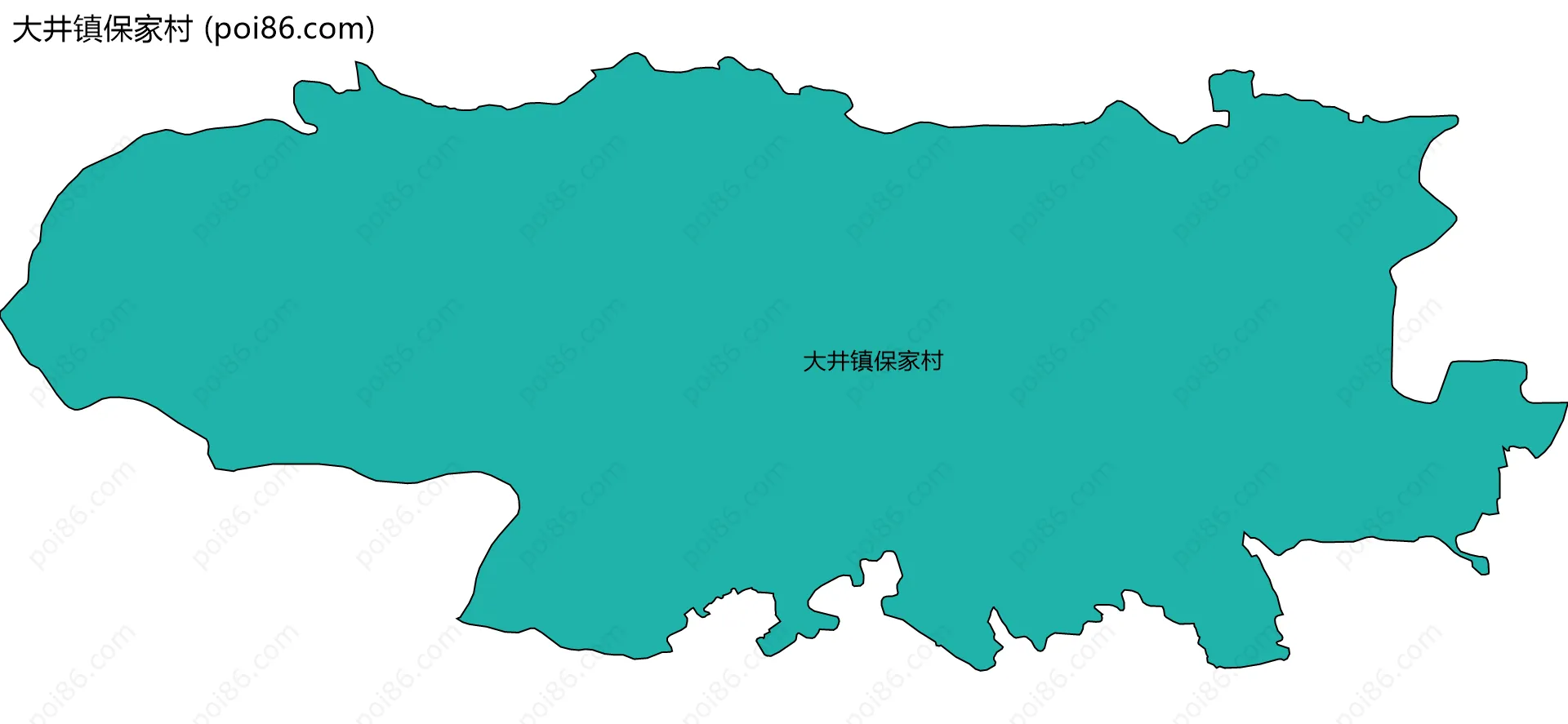 大井镇保家村边界地图