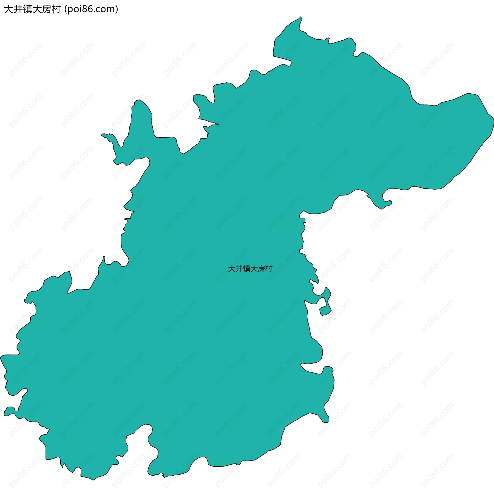 大井镇大房村边界地图