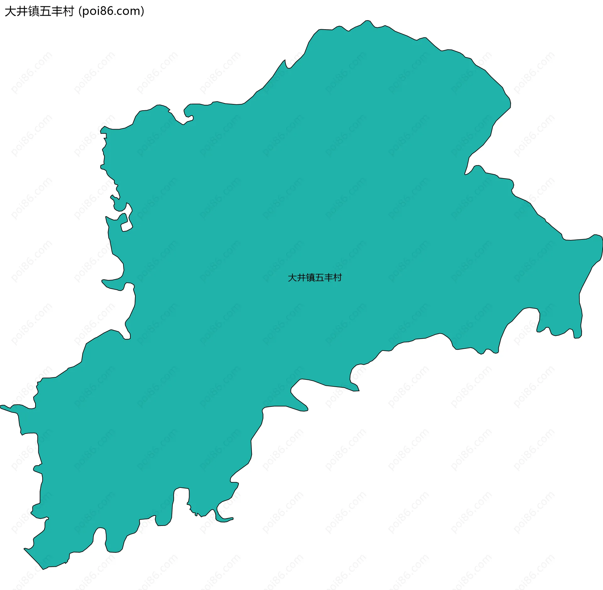 大井镇五丰村边界地图