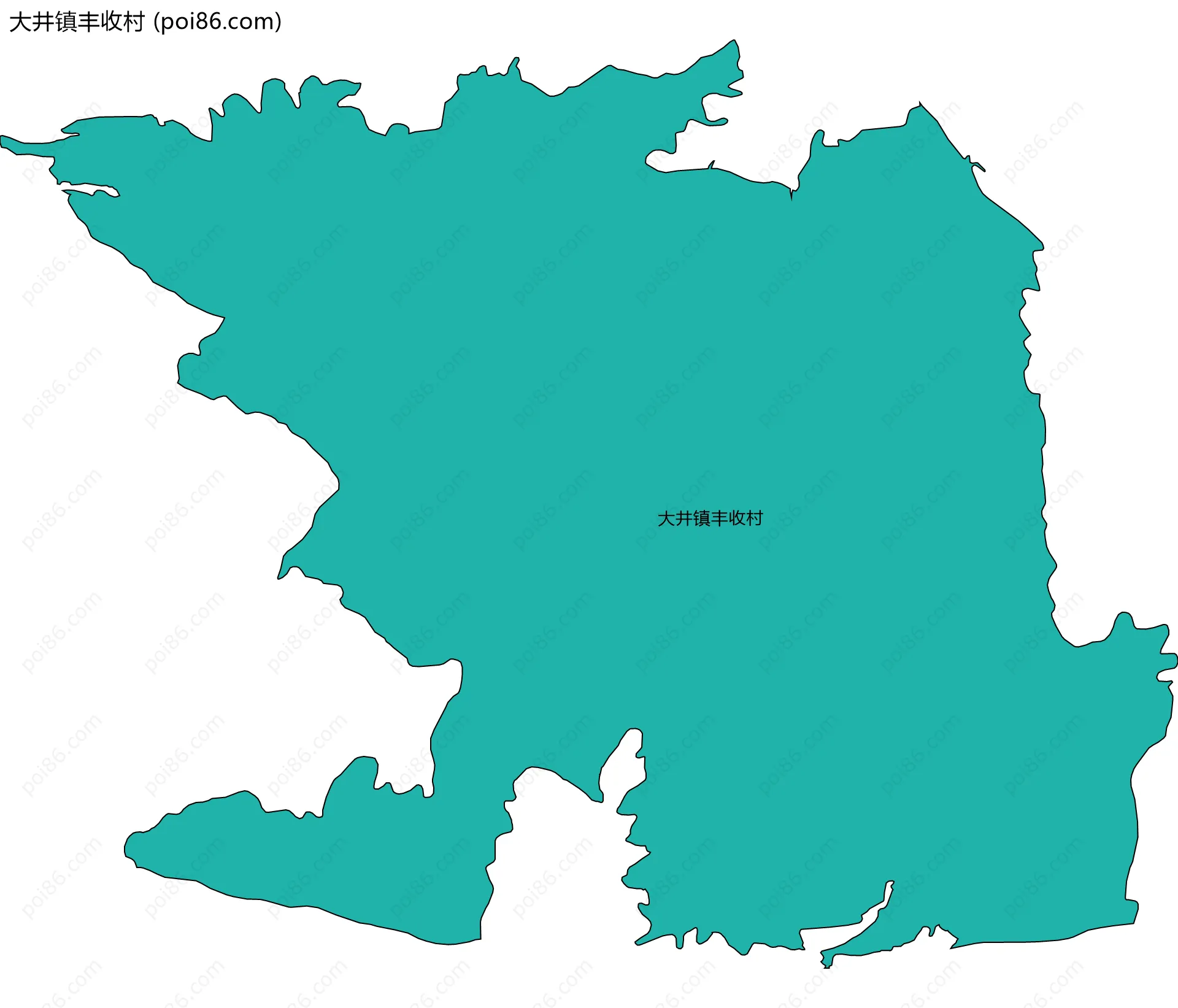大井镇丰收村边界地图