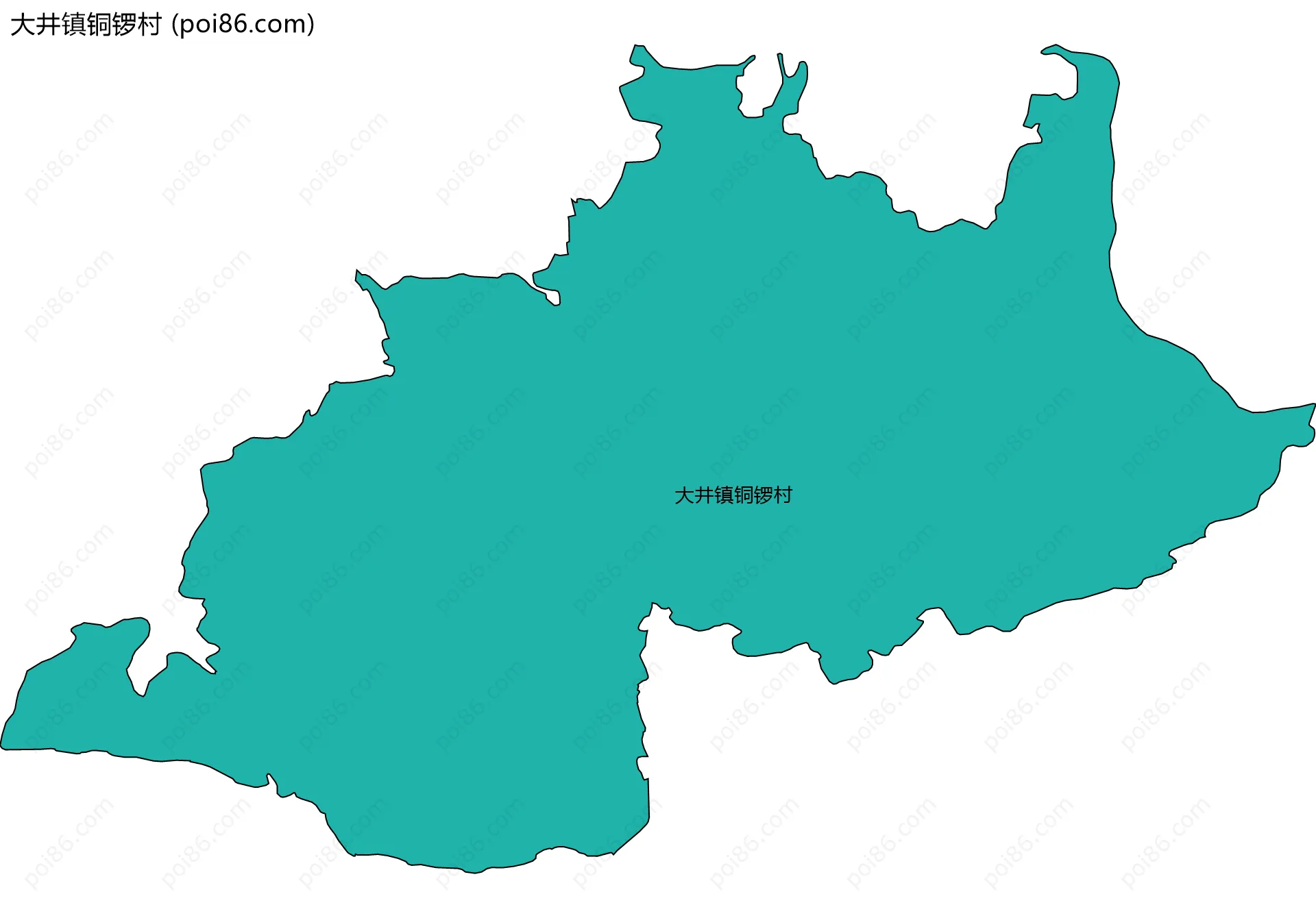 大井镇铜锣村边界地图