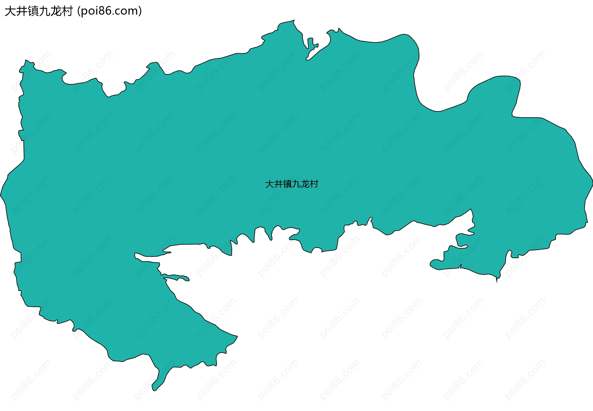大井镇九龙村边界地图