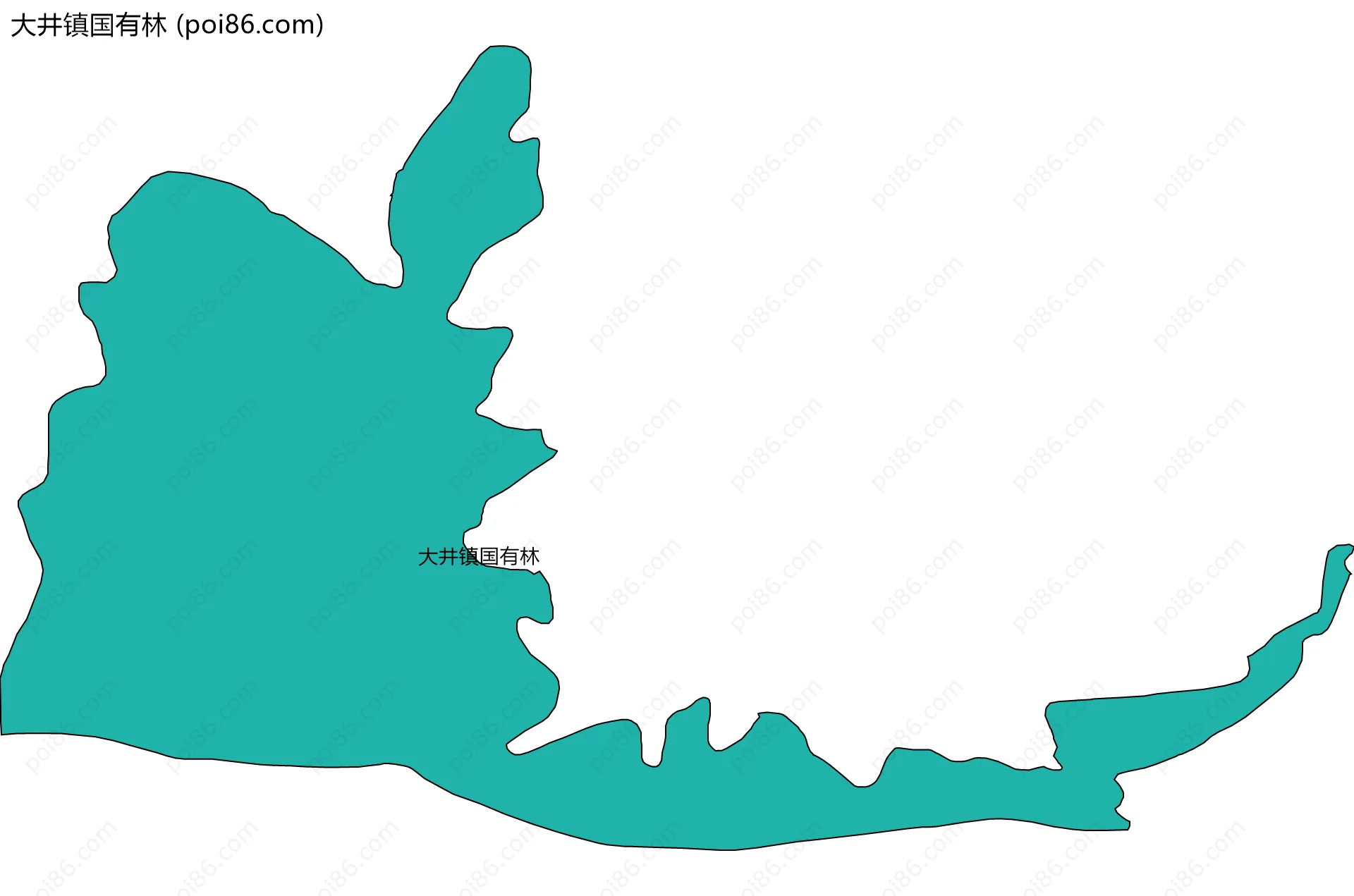 大井镇国有林边界地图