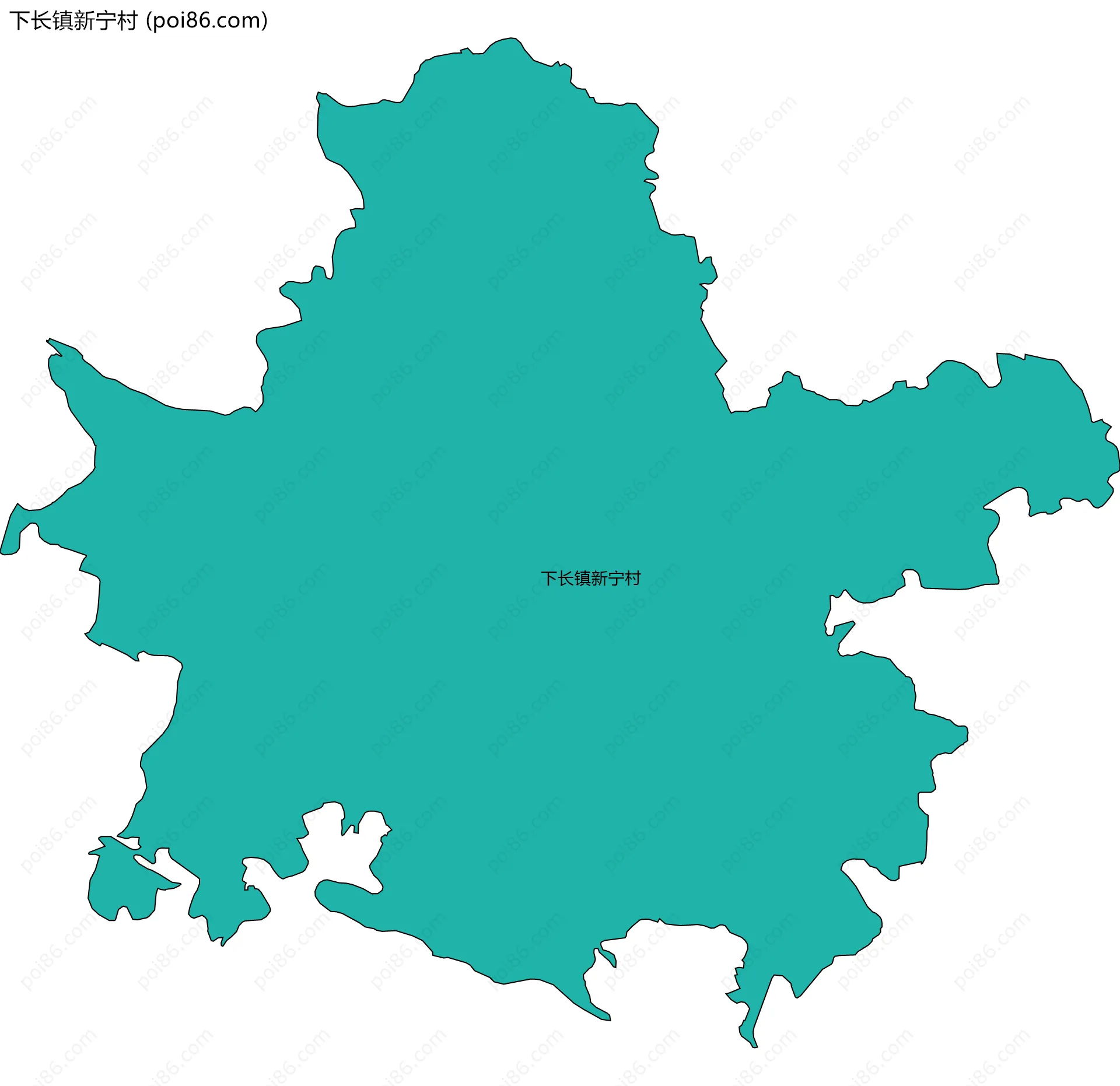 下长镇新宁村边界地图