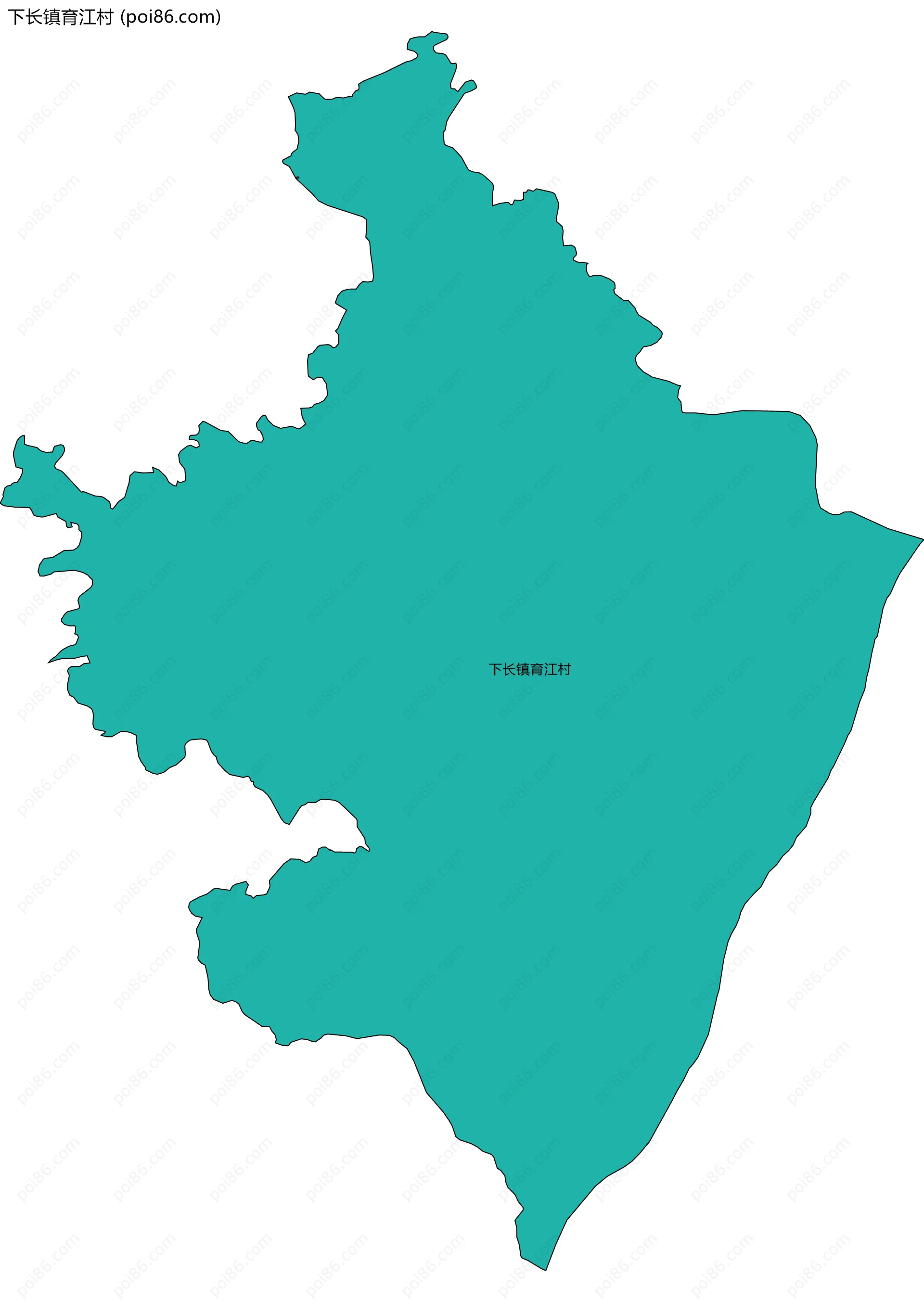 下长镇育江村边界地图