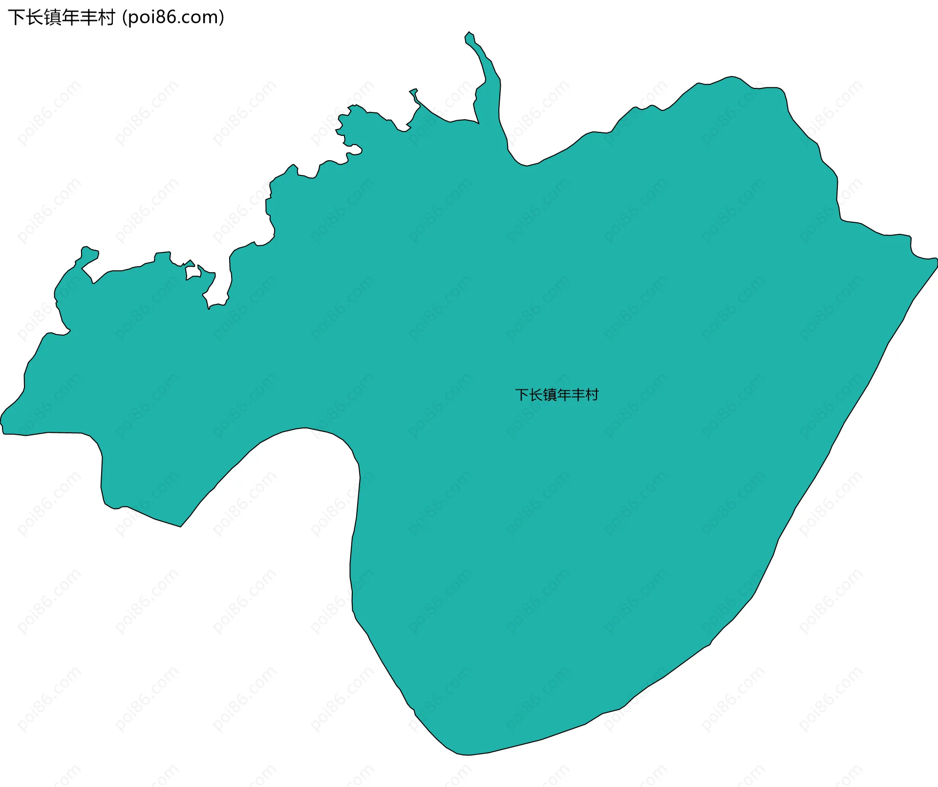 下长镇年丰村边界地图
