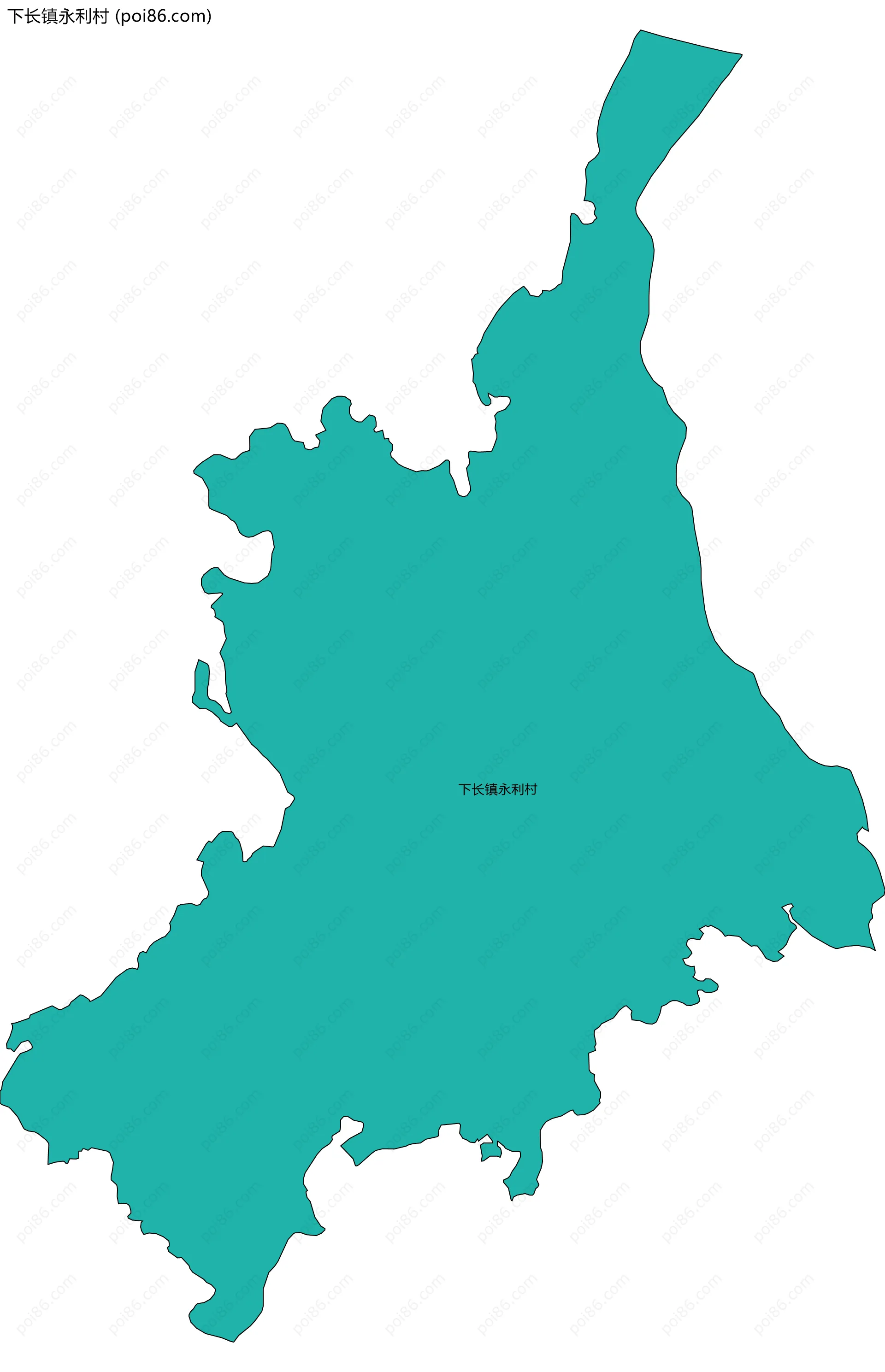 下长镇永利村边界地图