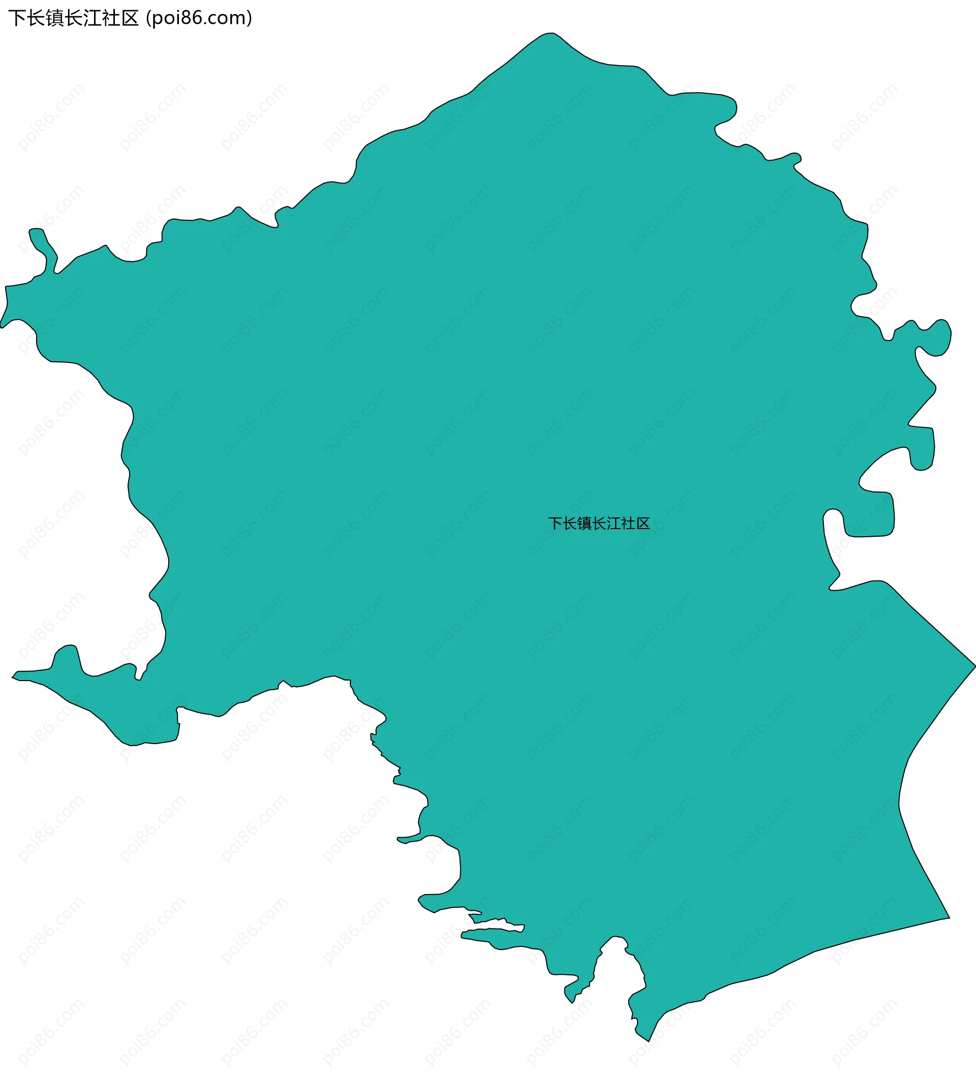 下长镇长江社区边界地图