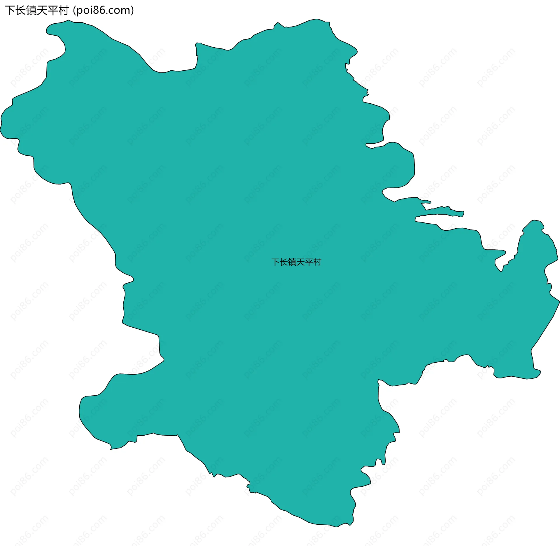 下长镇天平村边界地图