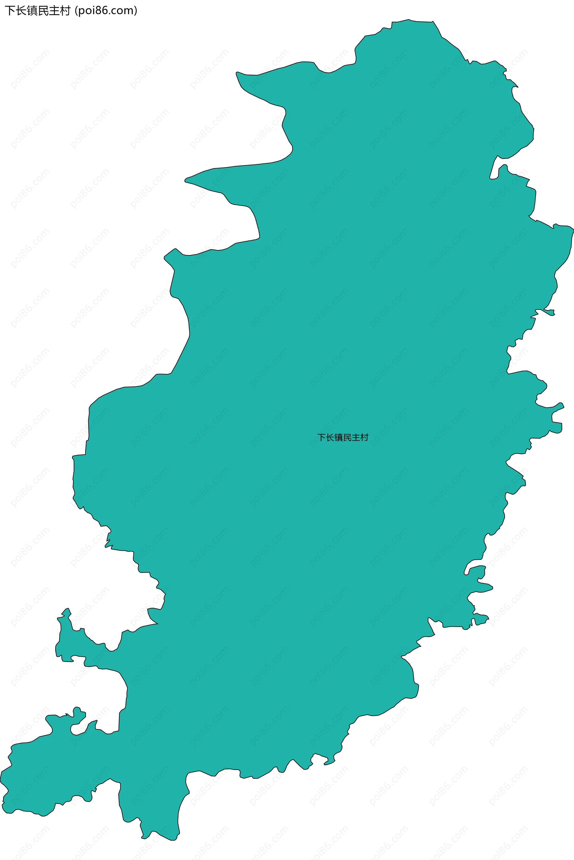 下长镇民主村边界地图