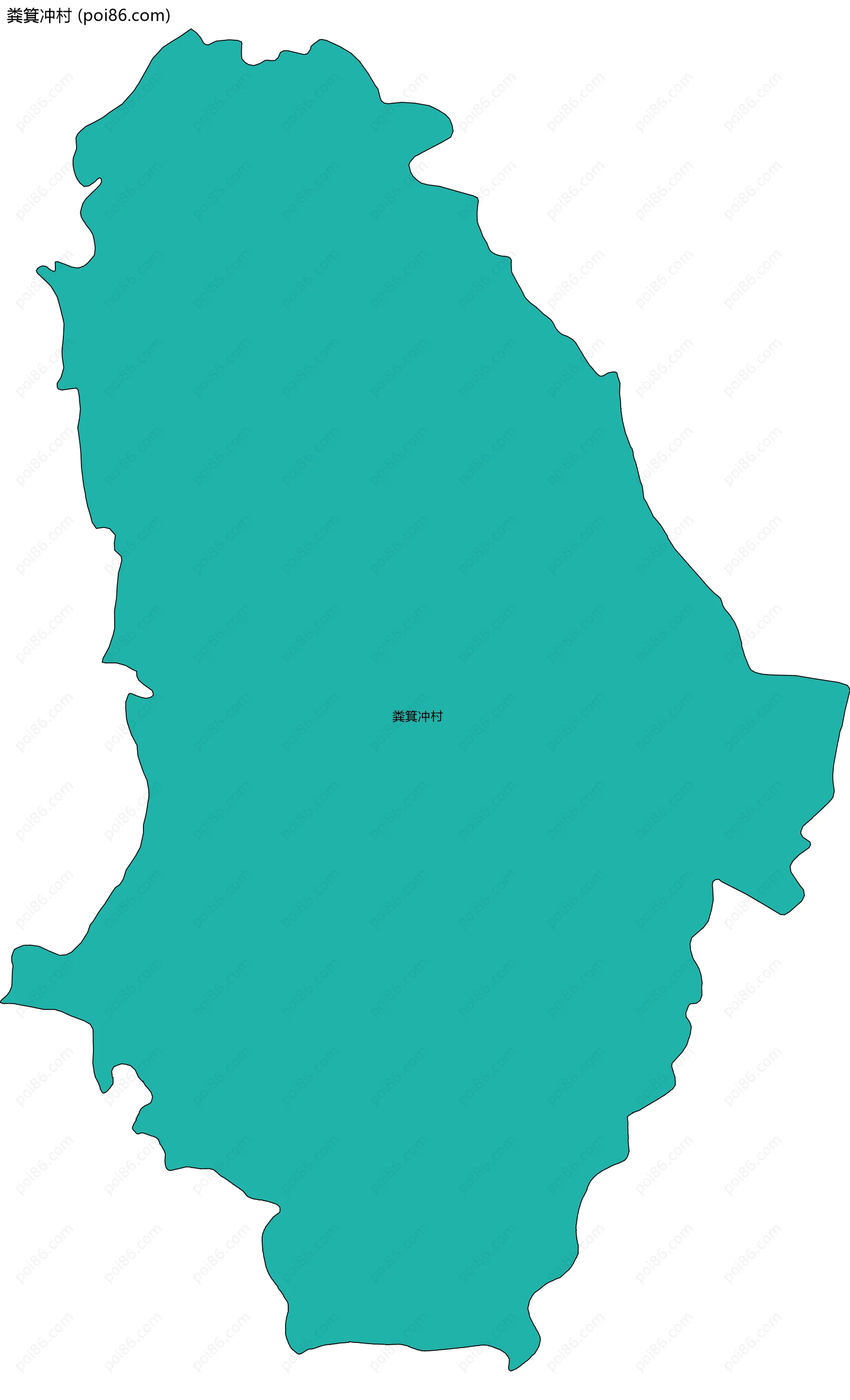 粪箕冲村边界地图